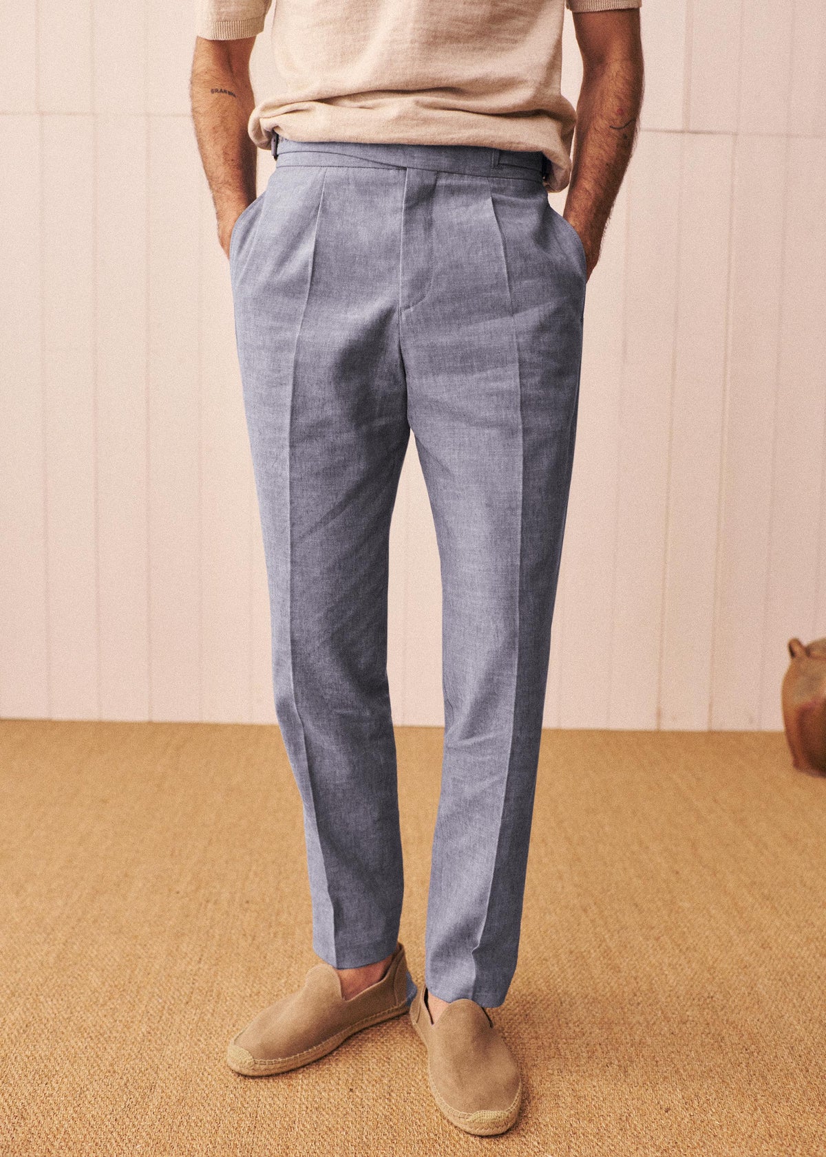 Pantalon Terence - Bleu Clair Chiné