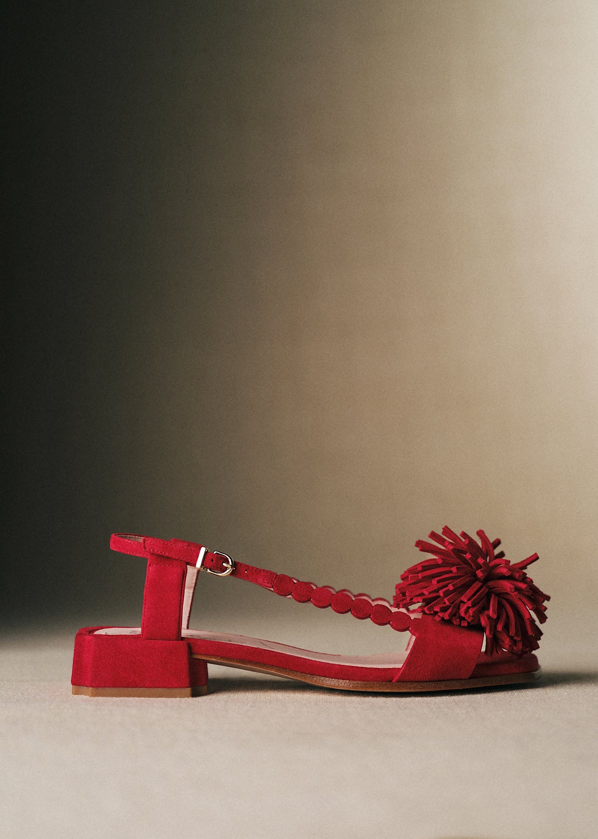 Sandales Émilie - CFM Souliers x Editions Sézane - Velours Rouge