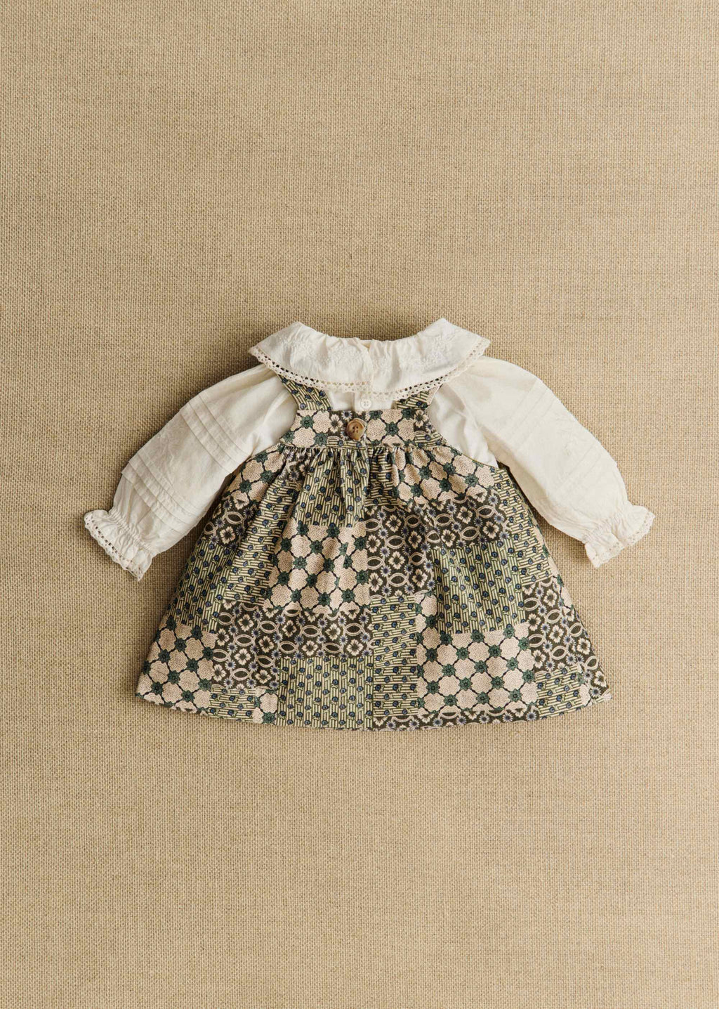Robe Gigi - Petit Sézane x Antoinette Poisson - Imprimé Patchwork Dominote