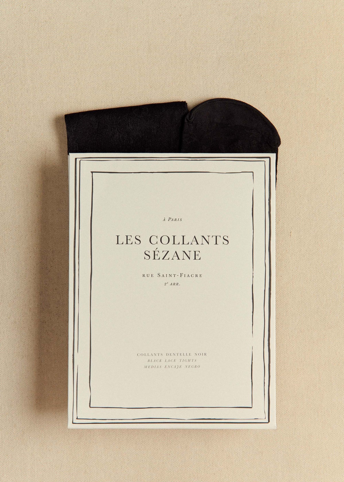 Collants - Fleurs Fantaisie Noir / 20D