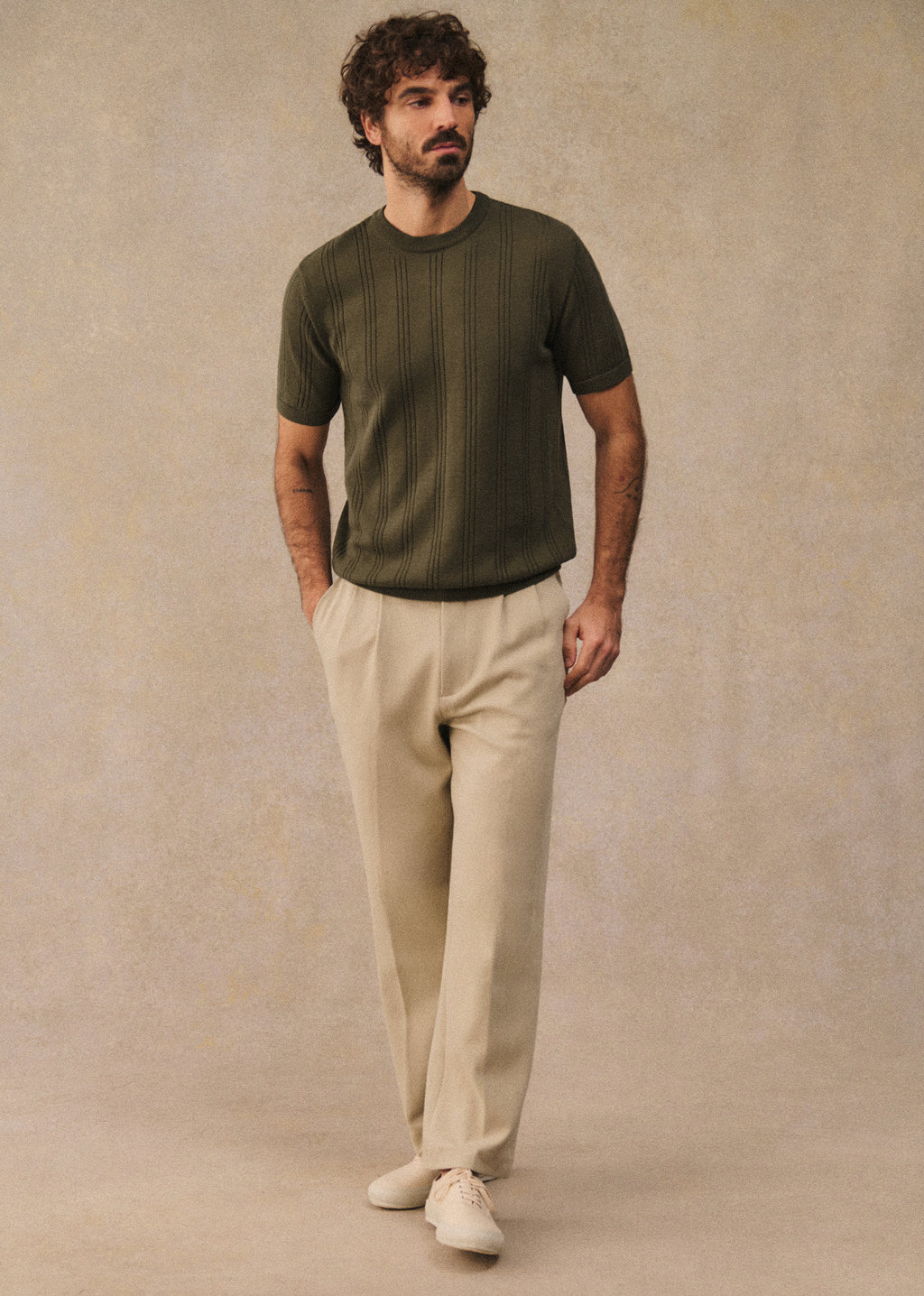 T-Shirt Maille Pio - Kaki