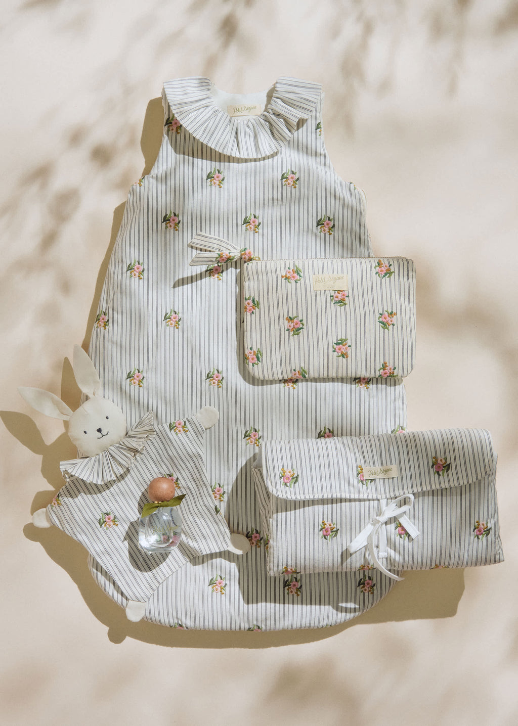 Gigoteuse Rayée Broderie Fleurs - Taille 2