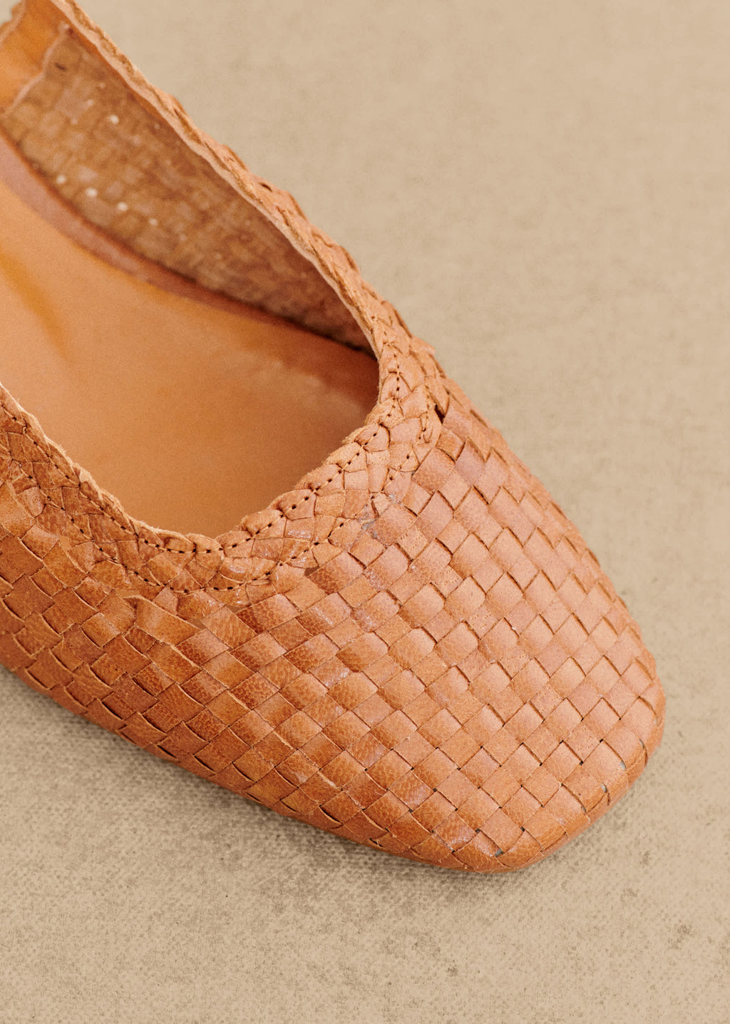 Escarpins Noemie - Cuir Tressé Naturel Héritage