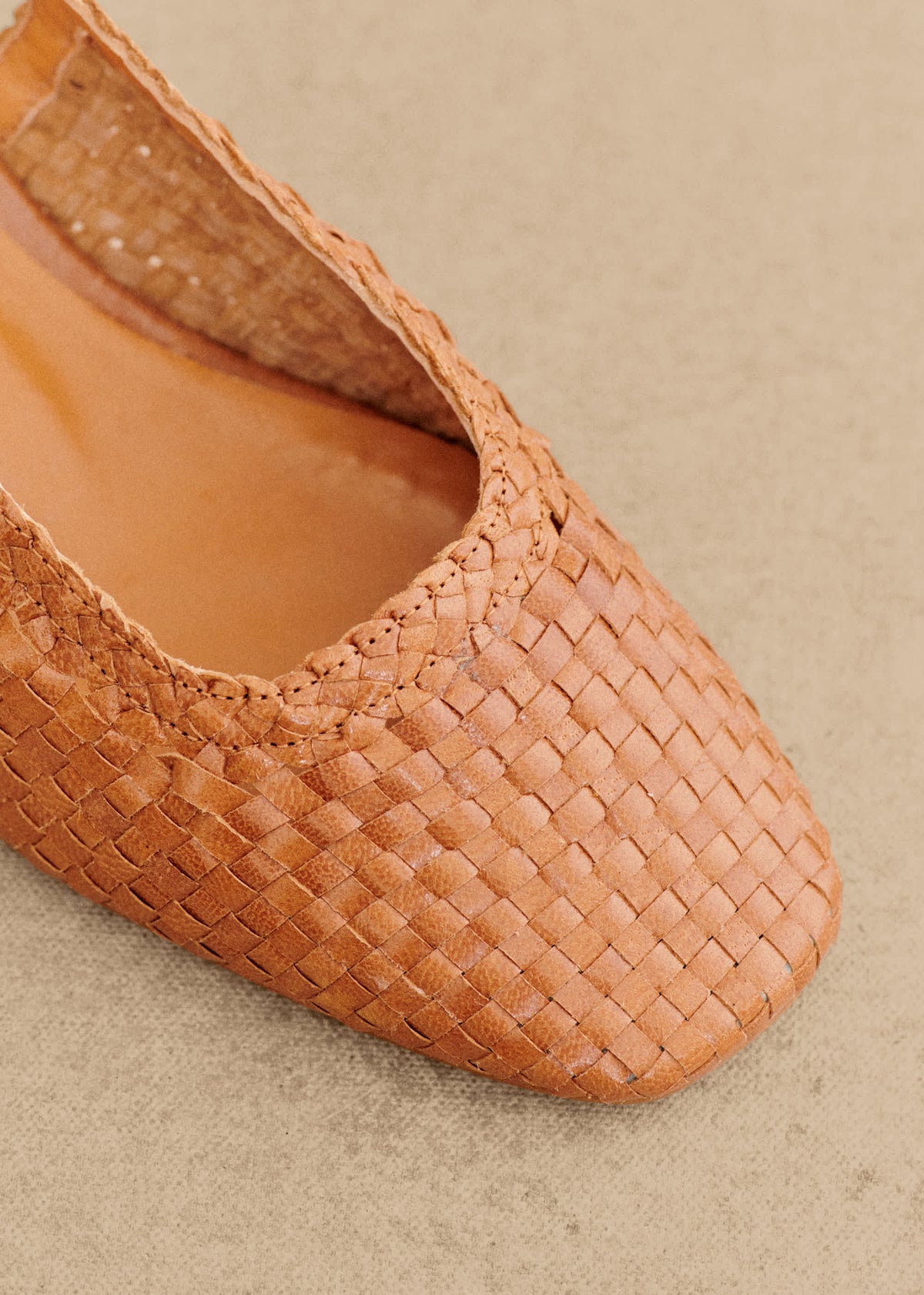 Escarpins Noemie - Cuir Tressé Naturel Héritage