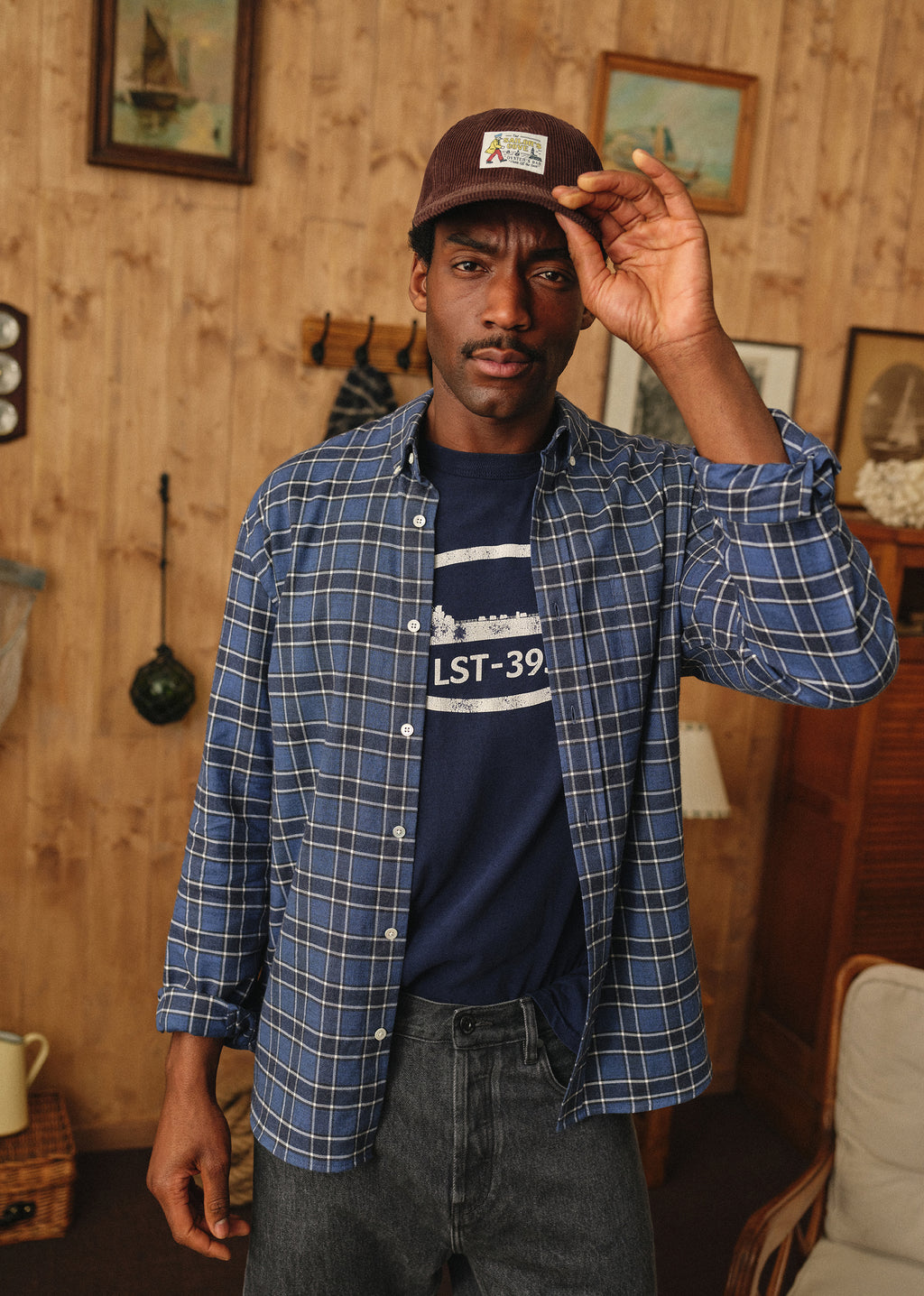 Chemise Charlie Flanelle Carreaux - Marine / Bleu / Blanc