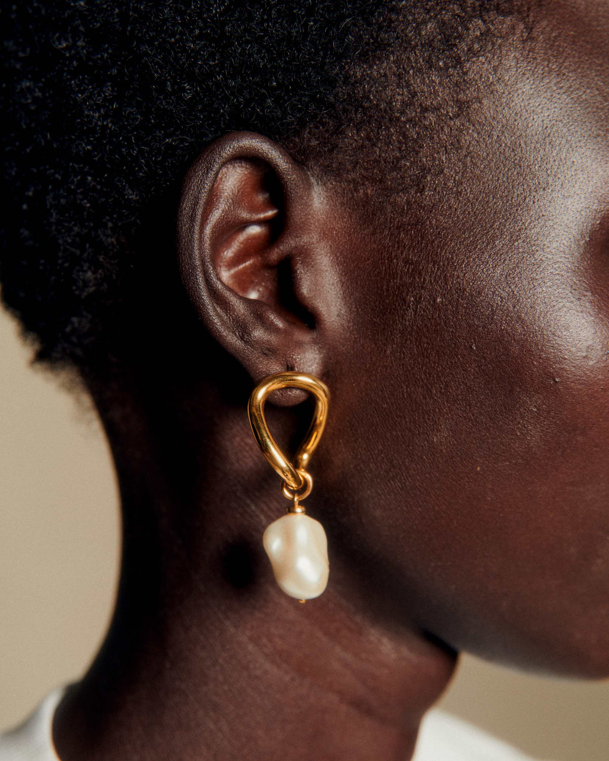 Boucles d'oreilles Eloane - Nacre Doré