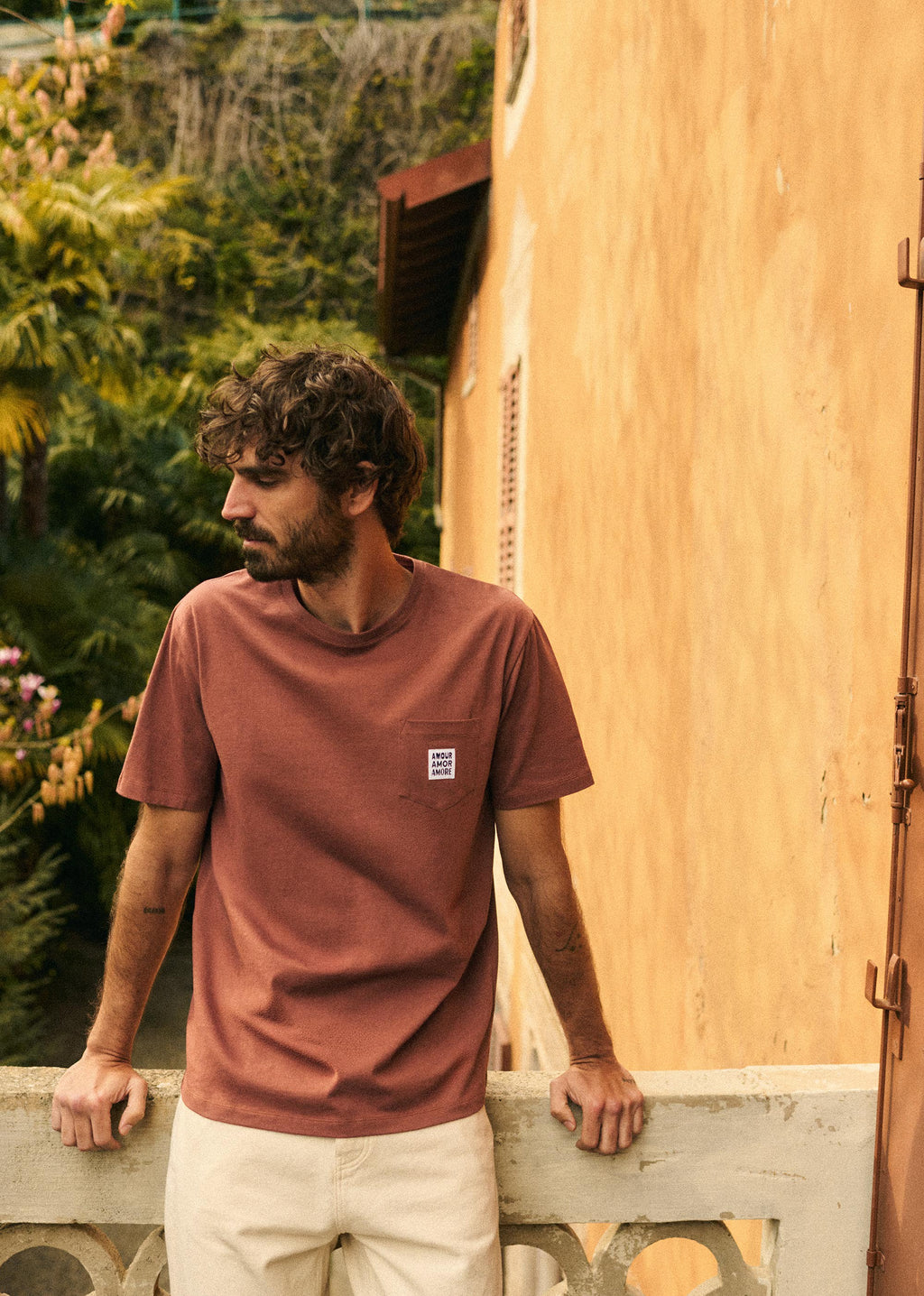 T-Shirt Amour Amor Amore - Vieux Rose