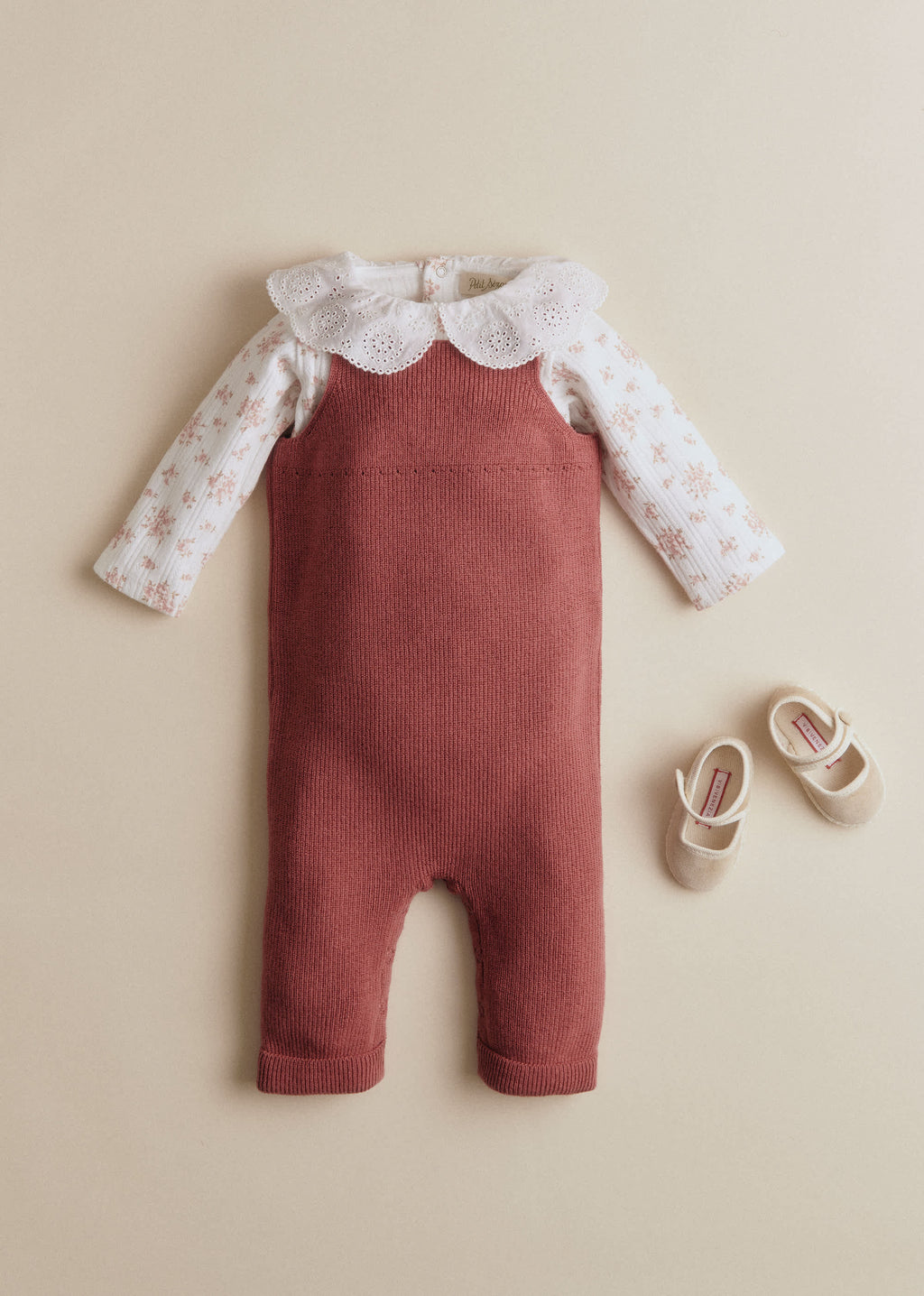 Combinaison Maille Poussin - Bois De Rose