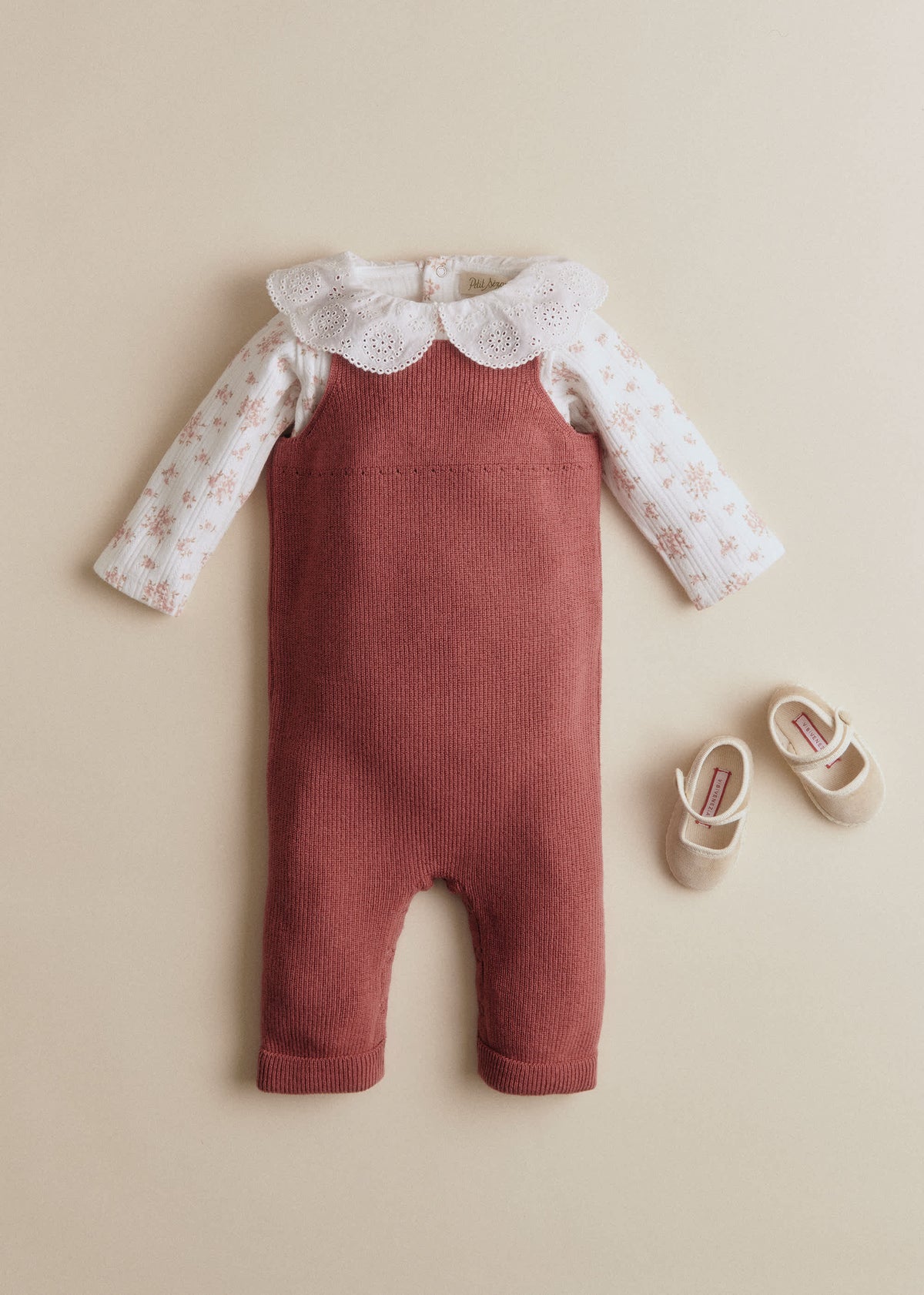 Combinaison Maille Poussin - Bois De Rose