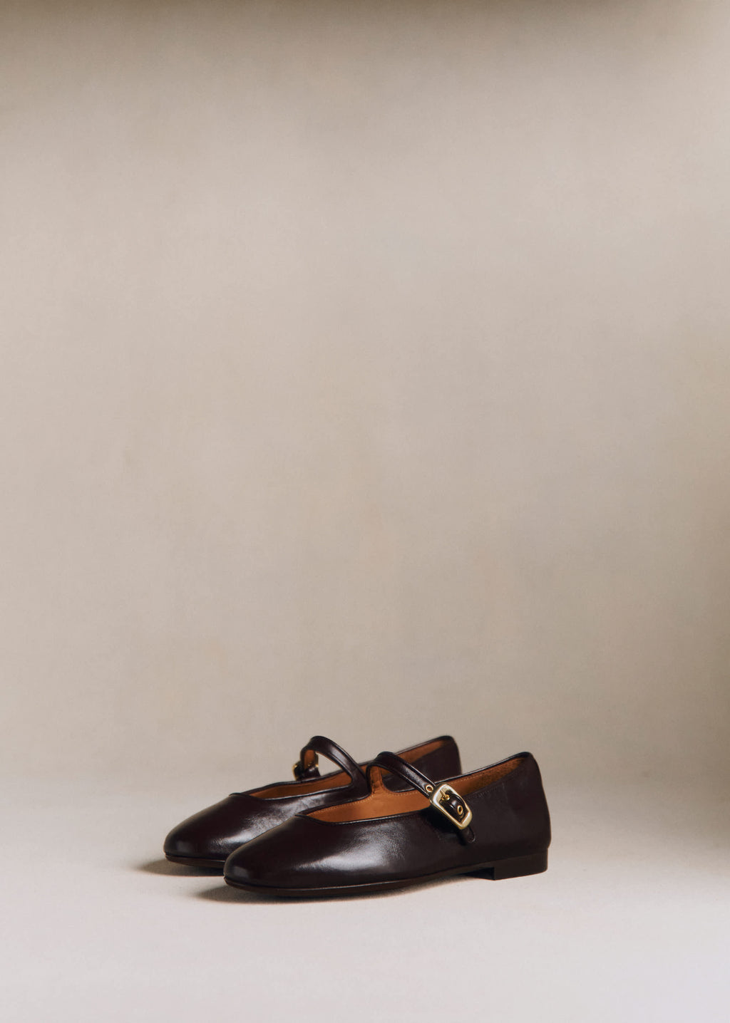 Ballerines Low Valentin - Chocolat Lisse