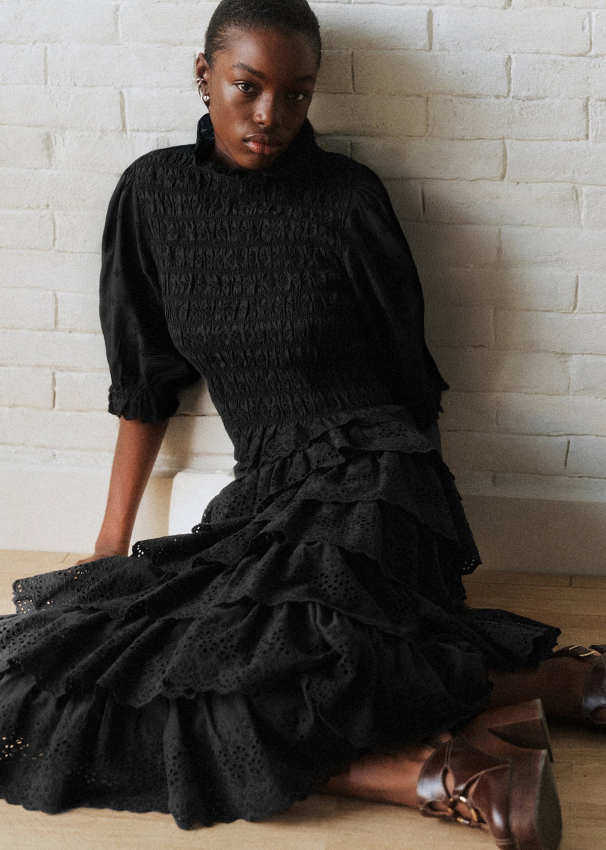 Jupe Bakta - Sézane x SEA NY - Broderie Unie Noire