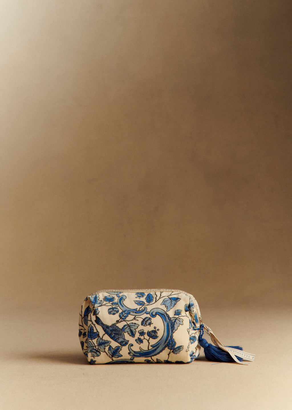 Trousse de beauté - Sézane x Antoinette Poisson - Imprimé Oiseaux Bleus