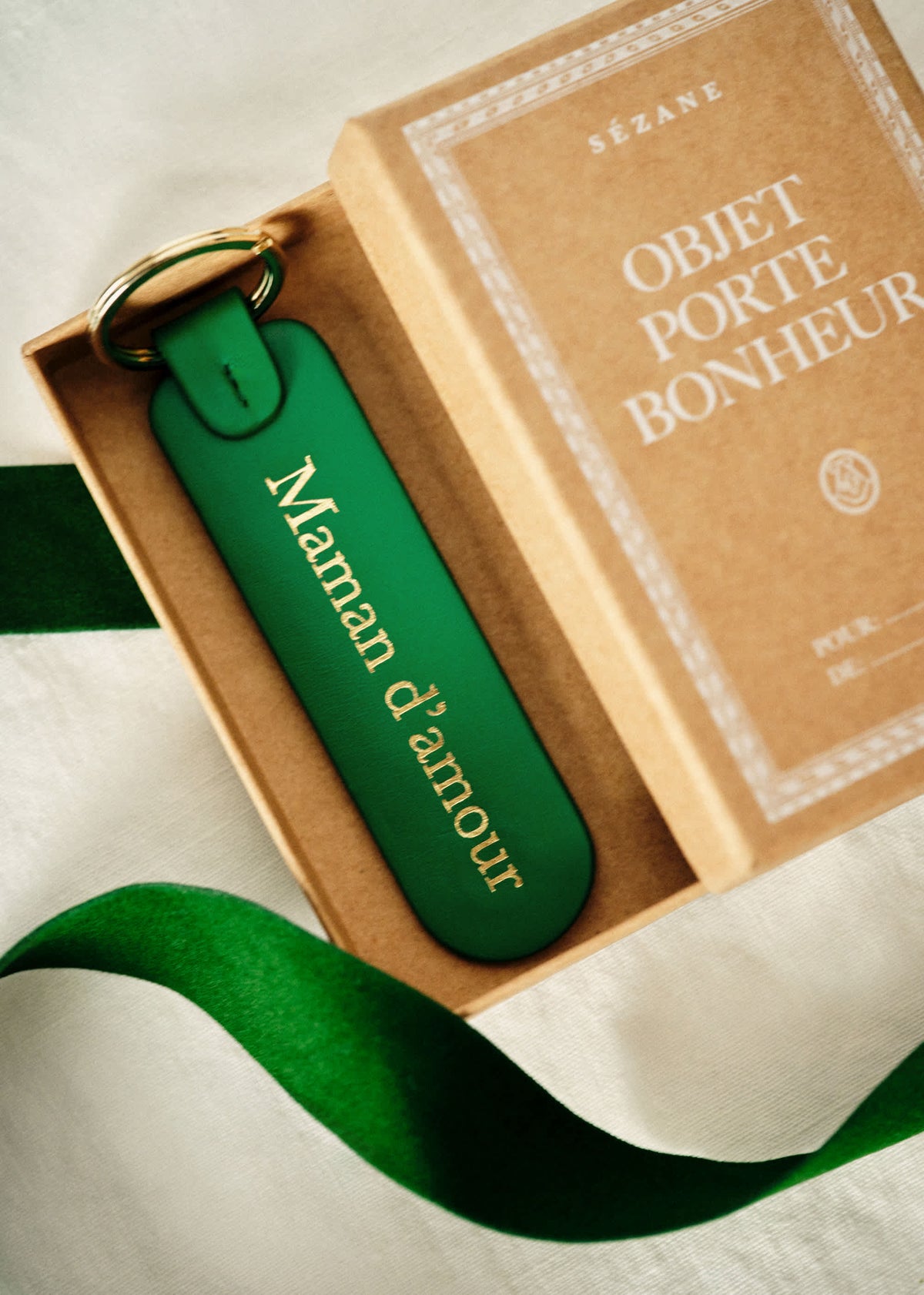 Porte-clés - Vert "Maman d'amour"
