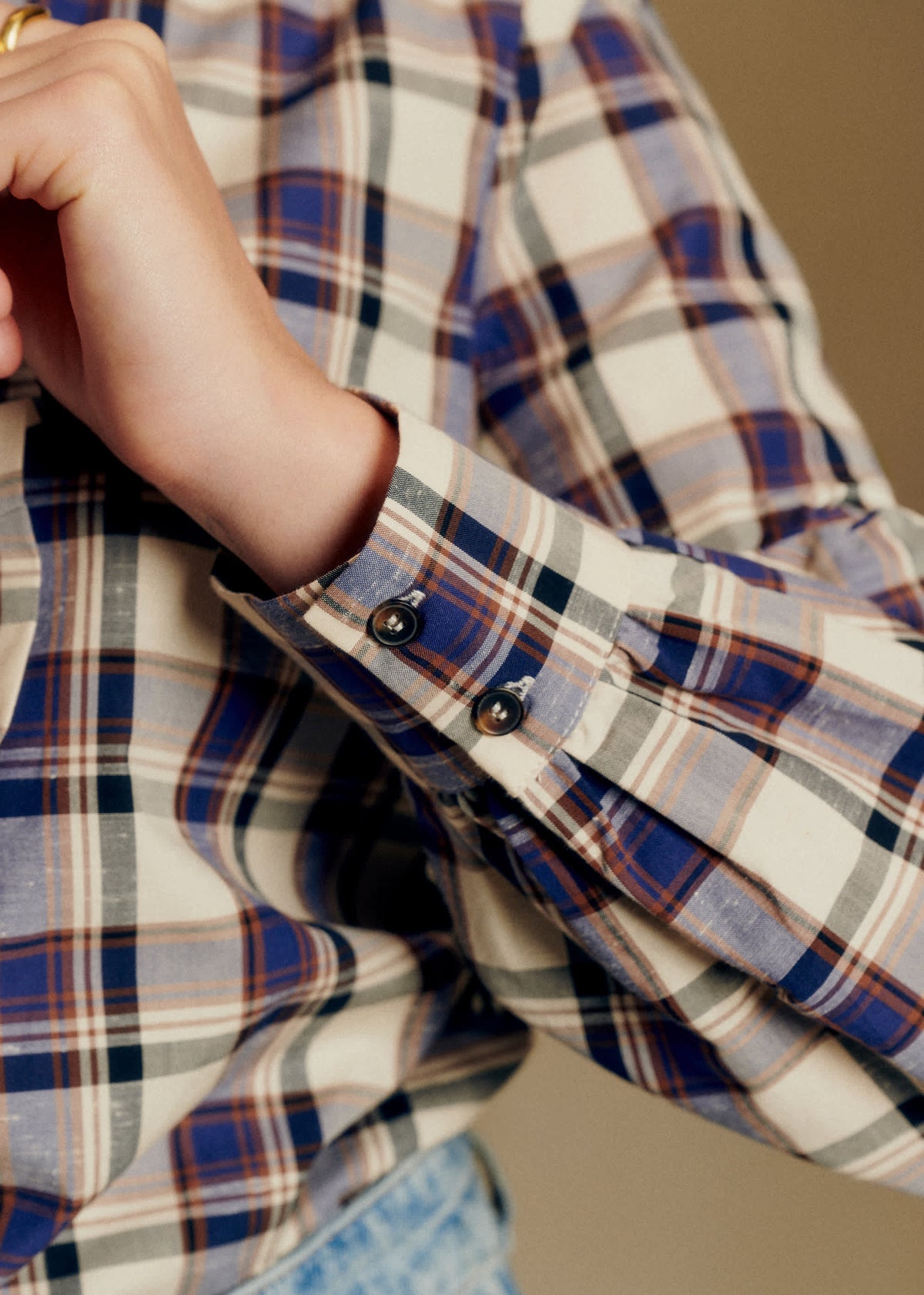 Chemise Chlo - Carreaux Marine et Ecru