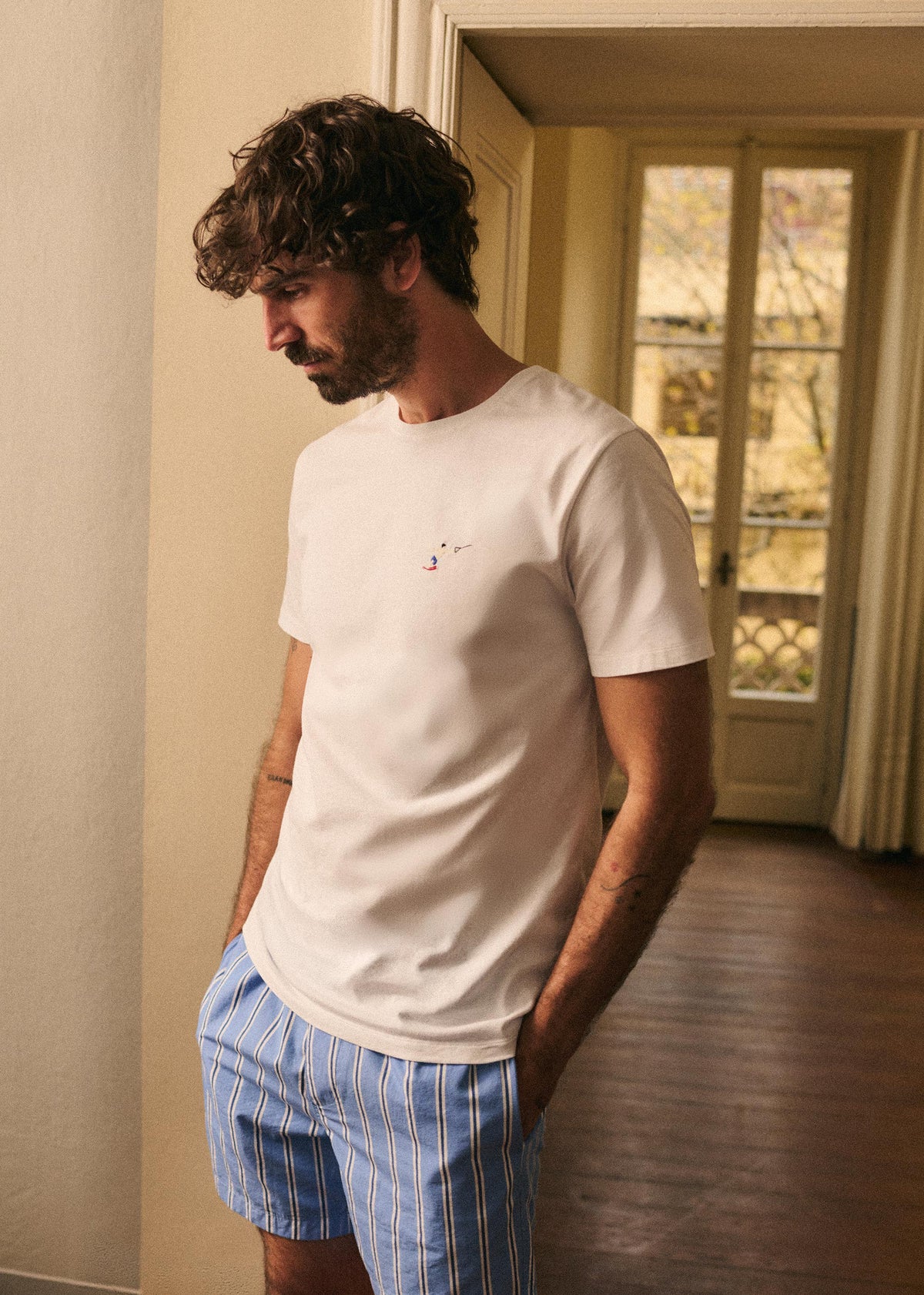 T-Shirt Ski Nautique - Blanc
