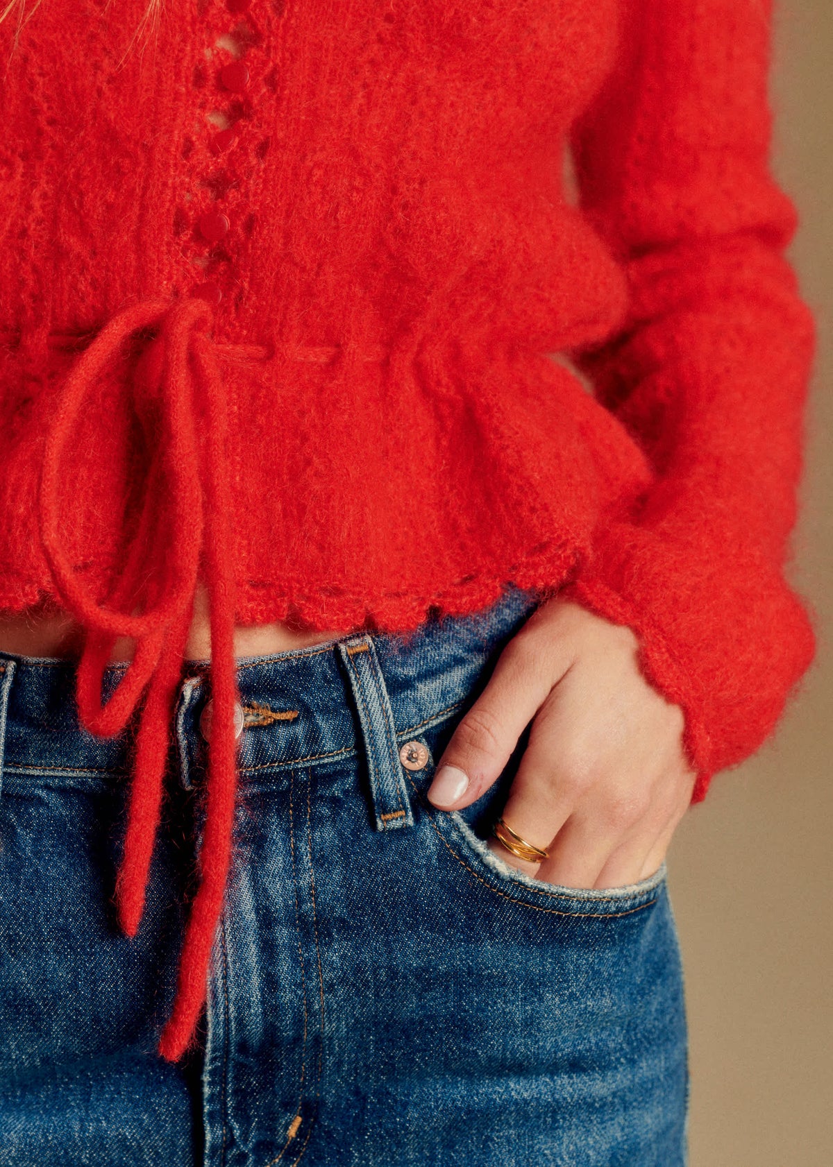 Gilet Elise - Rouge