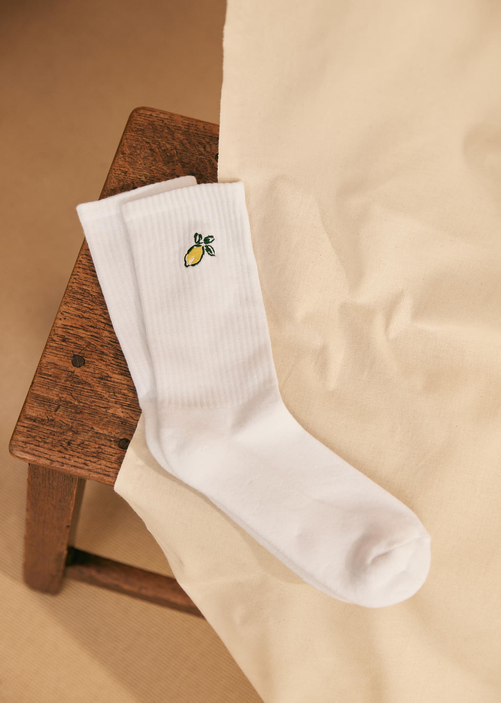 Chaussettes Citron - Blanc