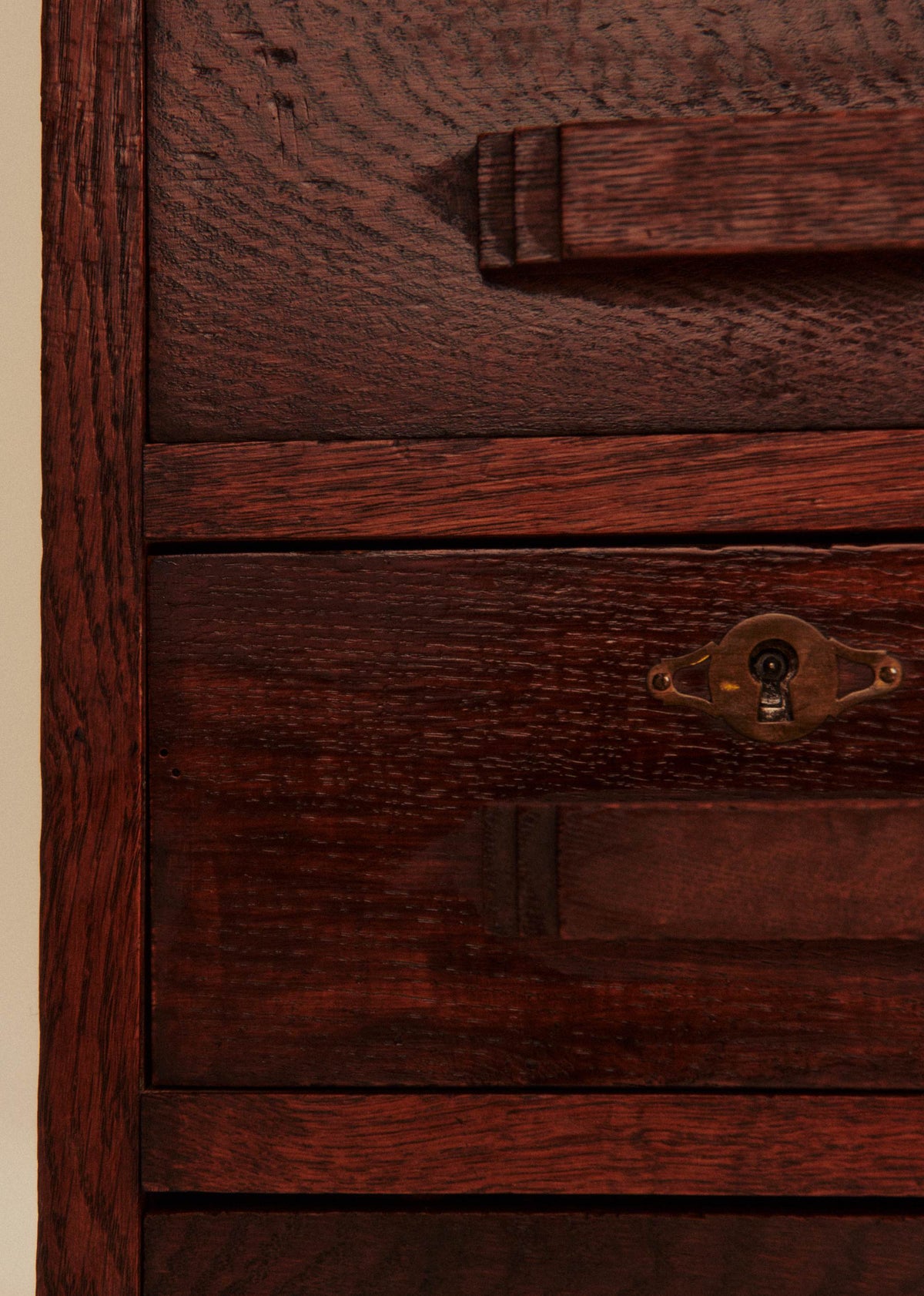 Bureau en chêne vintage - Chêne teinté