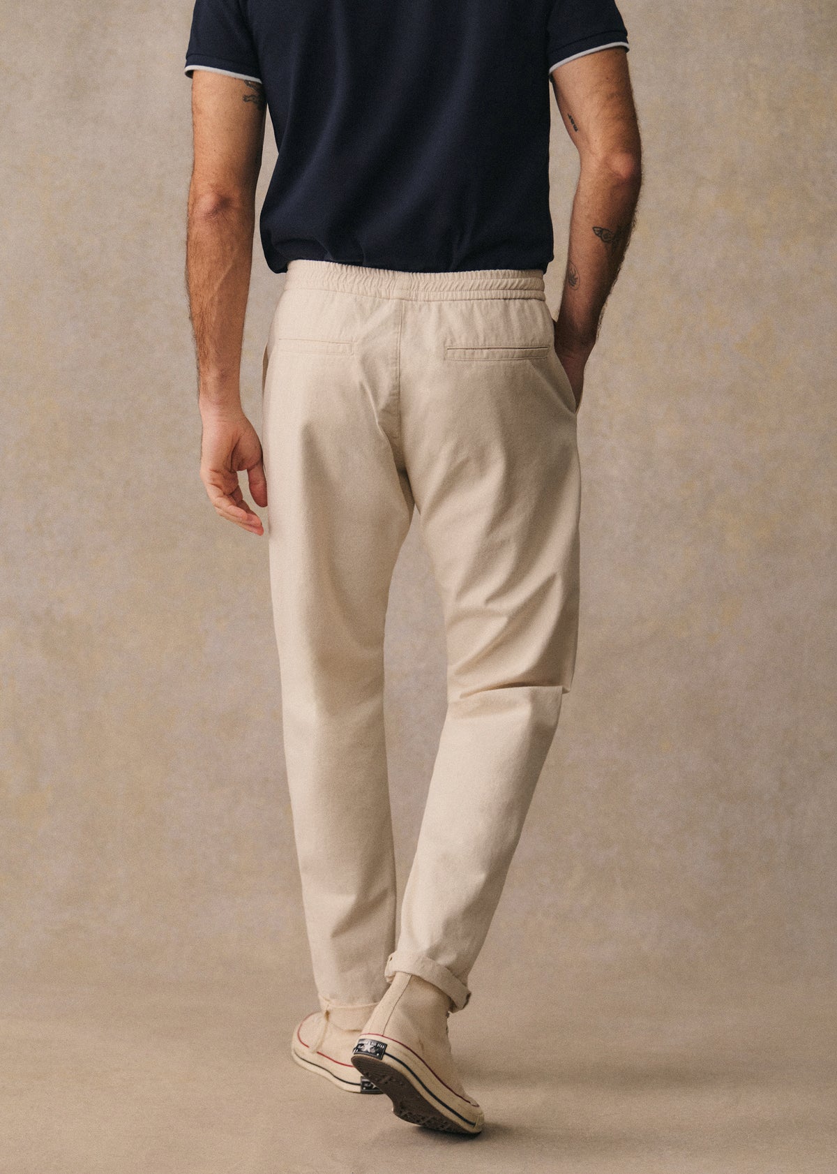 Pantalon Danny Coton Lin - Naturel