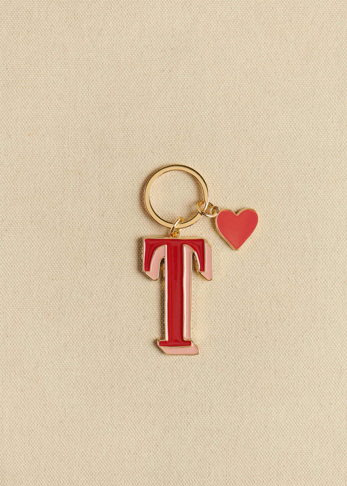 Porte-clé Abécédaire - Lettre T - Rouge