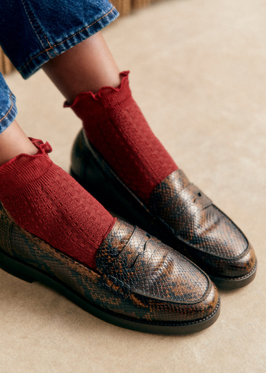 Chaussettes Deva - Bordeaux