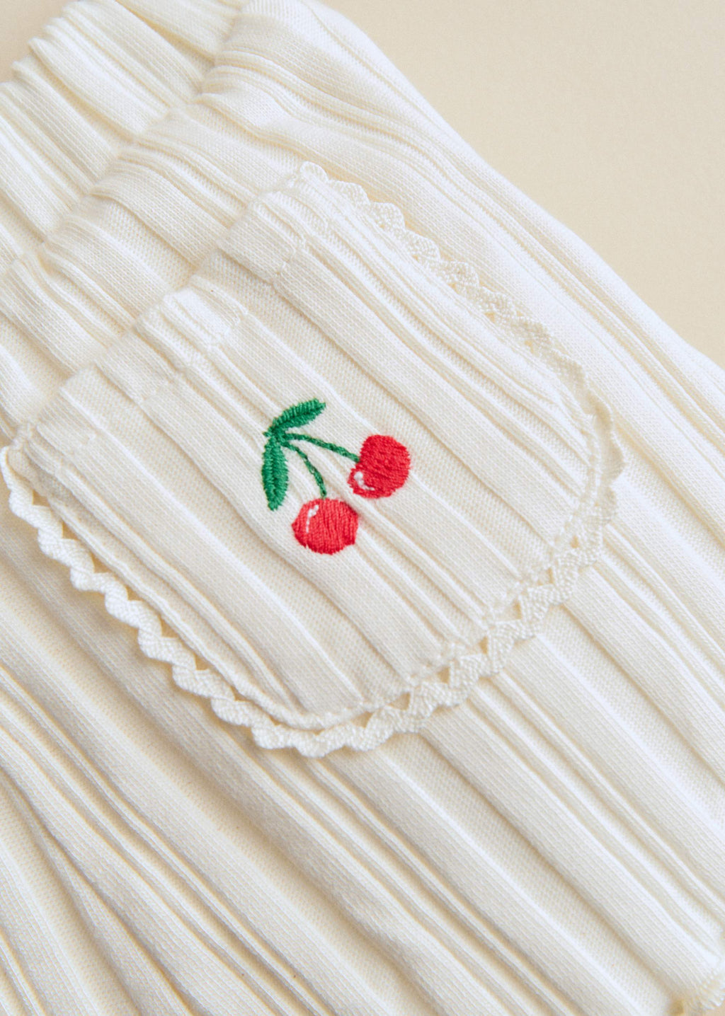Short June - Ecru / Broderie Fruit