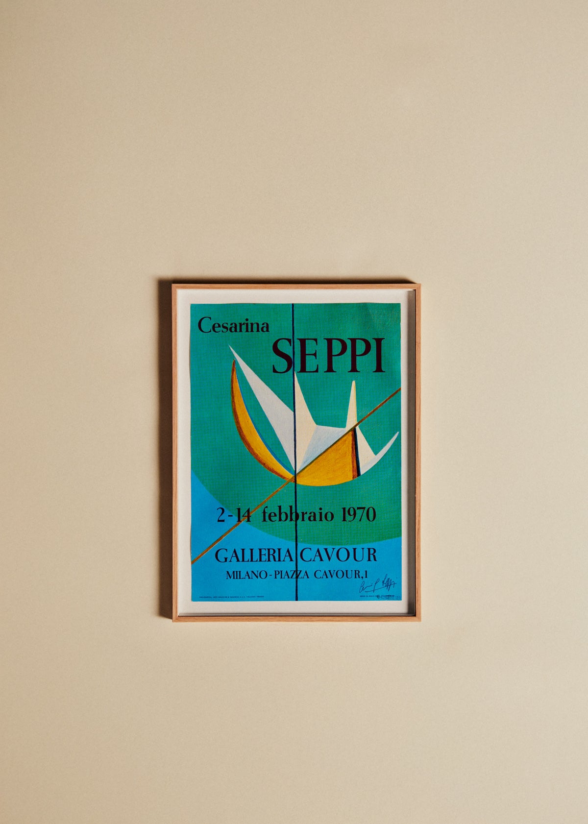 Affiche Galleria Cavour, Cesarina Seppi, 1970 - 43,5 x 59 cm