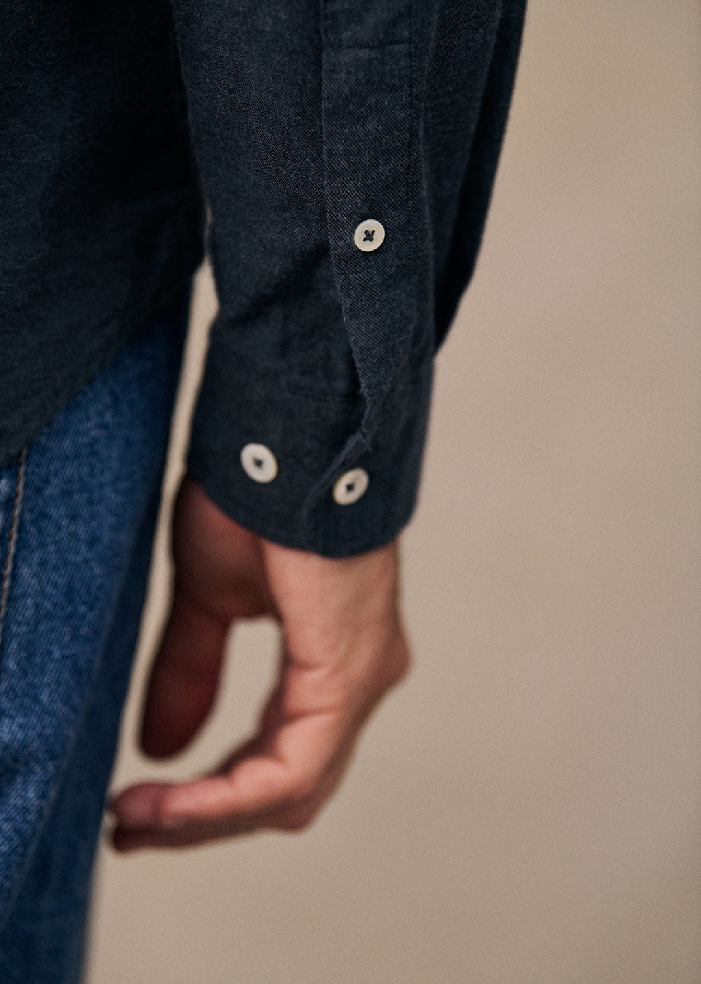 Chemise Charlie Flanelle - Bleu Chiné