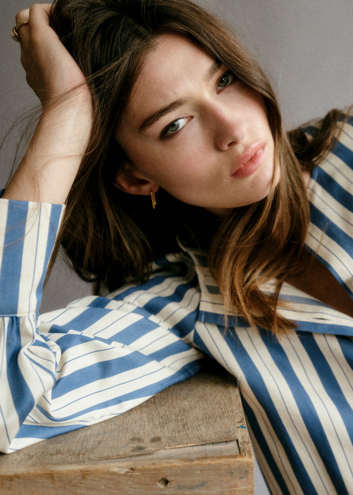 Chemise Celeste - Rayures Maggie Bleu - Création Solidaire