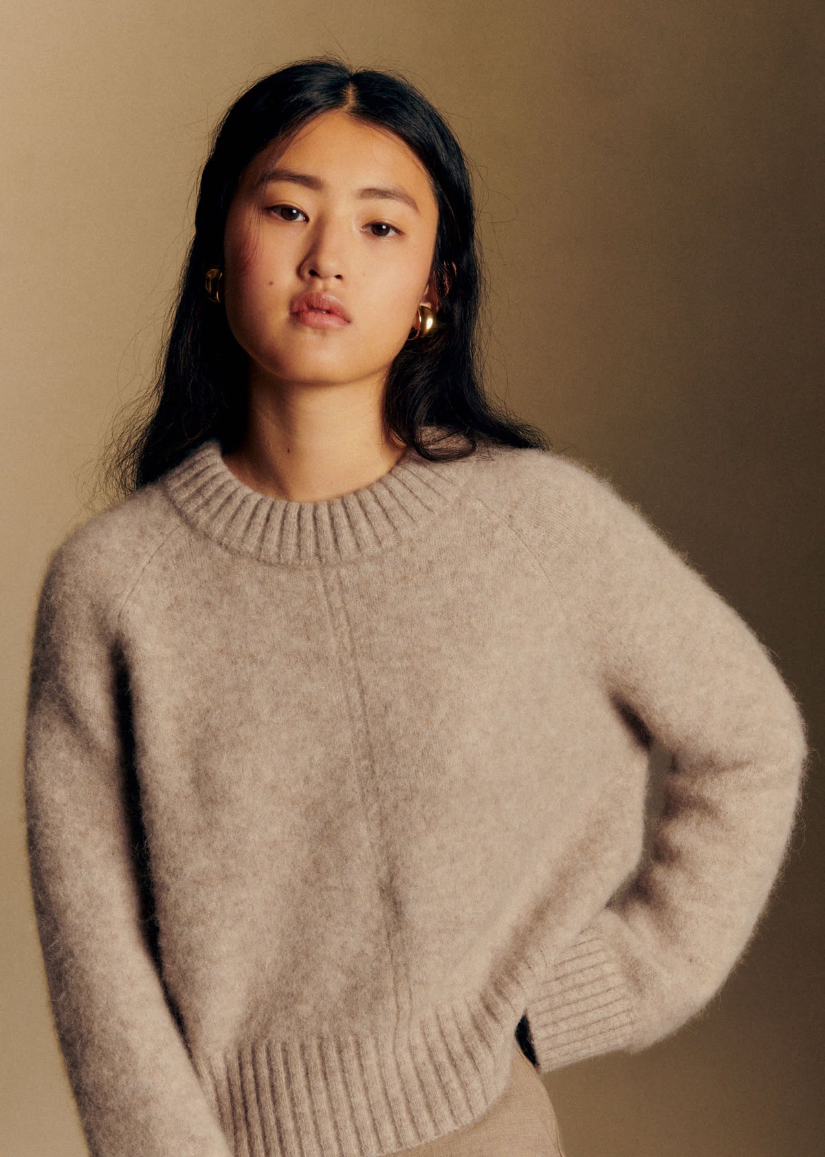 Pull Sama - Beige Chiné Clair