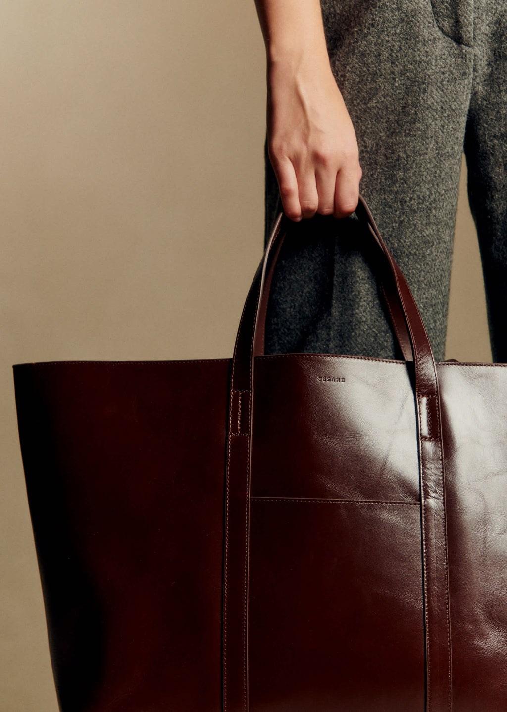 Cabas Maxi Gabin - Chocolat Vintage