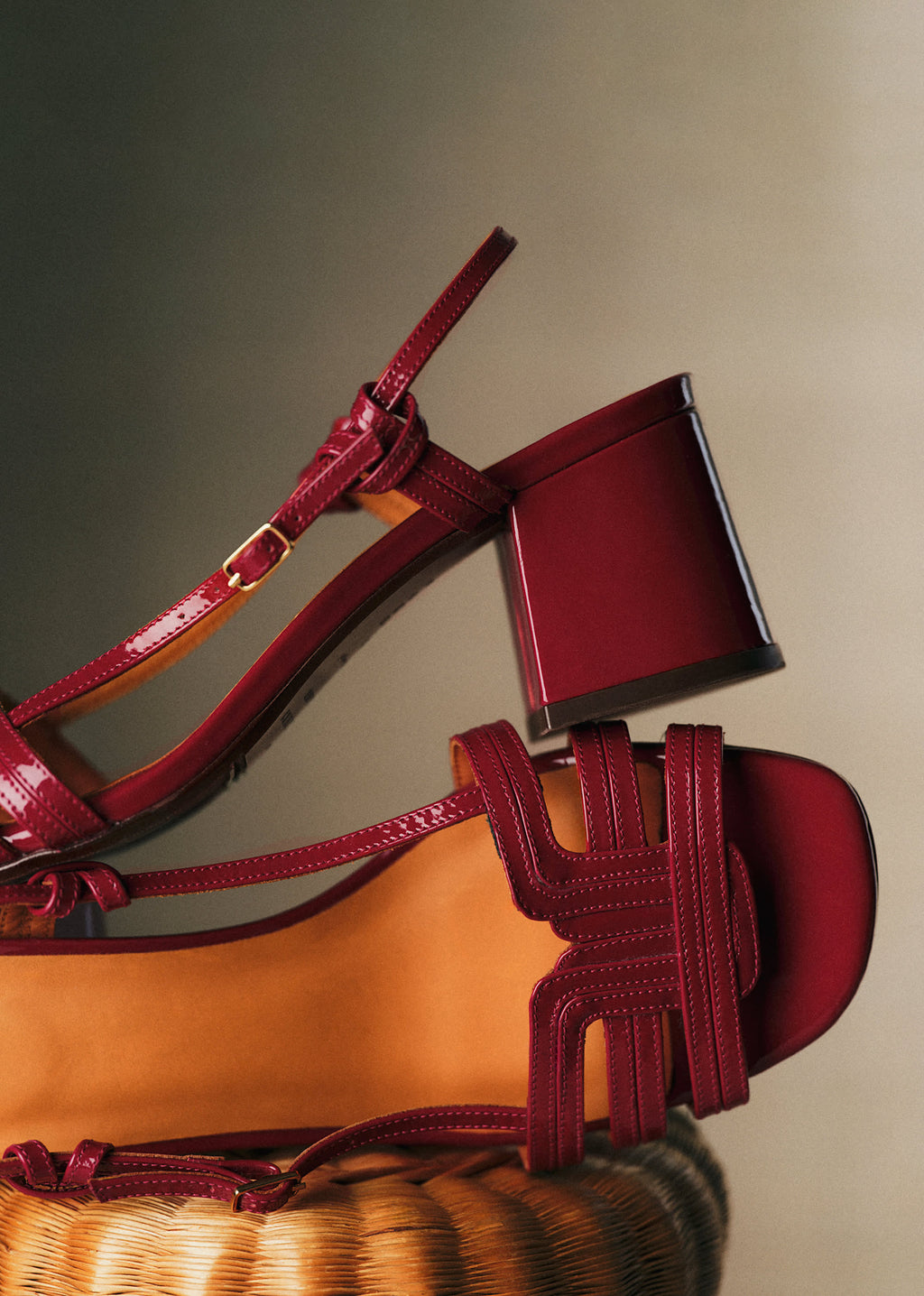Sandales Josepha - Cerise Vernis