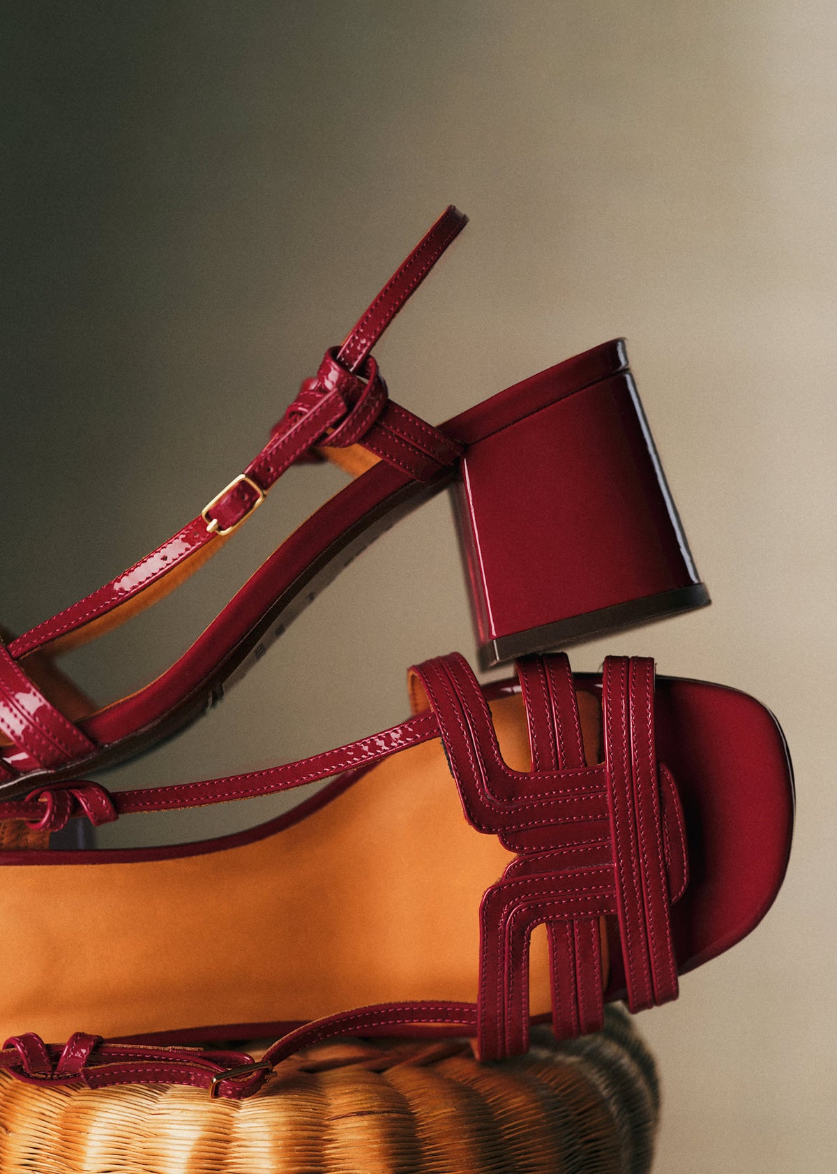 Sandales Josepha - Cerise Vernis