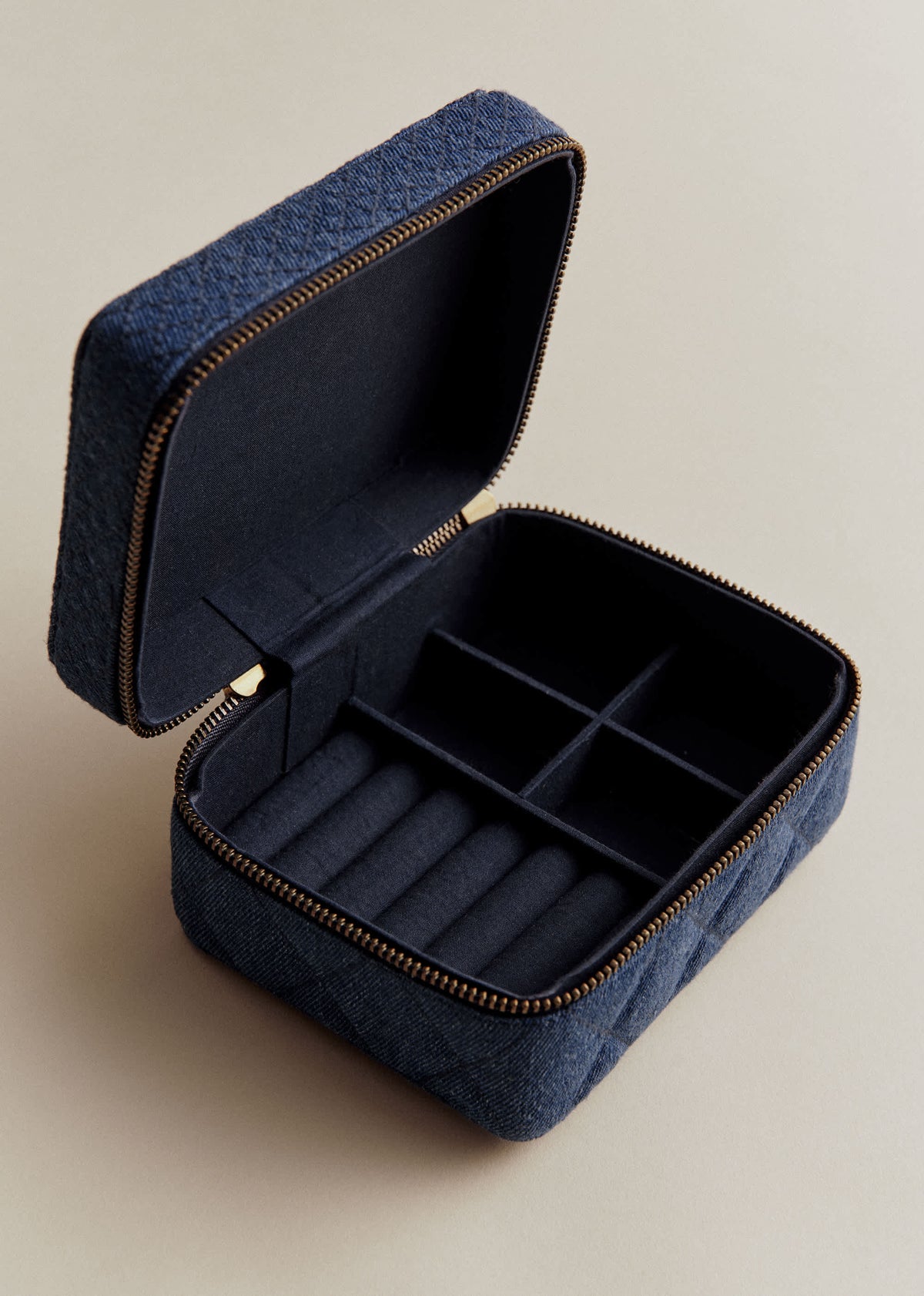 Grand écrin denim brodé - Sézane x SEA NY - Bleu Denim Brodé