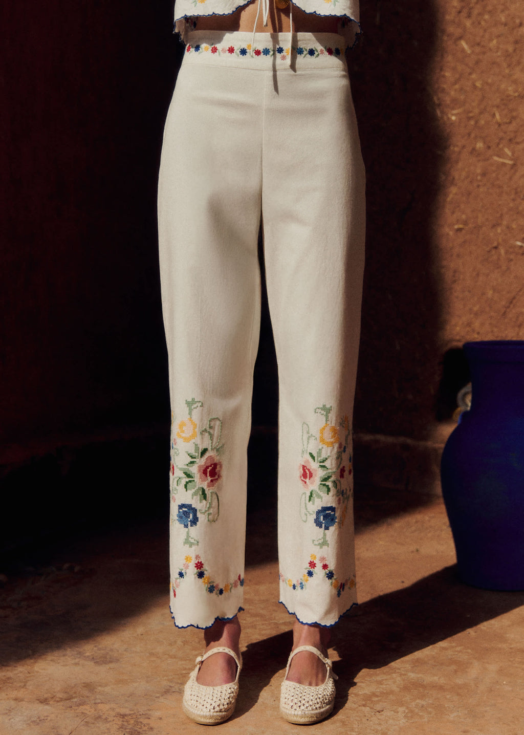 Pantalon Fausto - Broderie Placée Spring