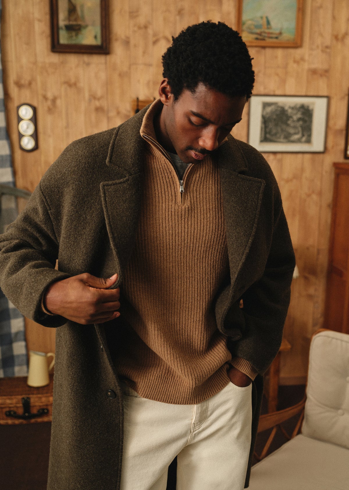 Manteau Hugh - Kaki