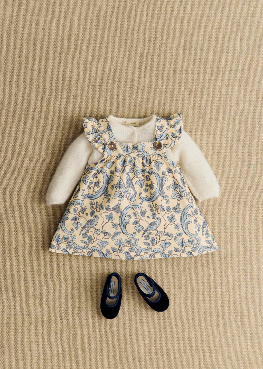 Robe Lucy - Petit Sézane x Antoinette Poisson - Imprimé Oiseaux Bleus
