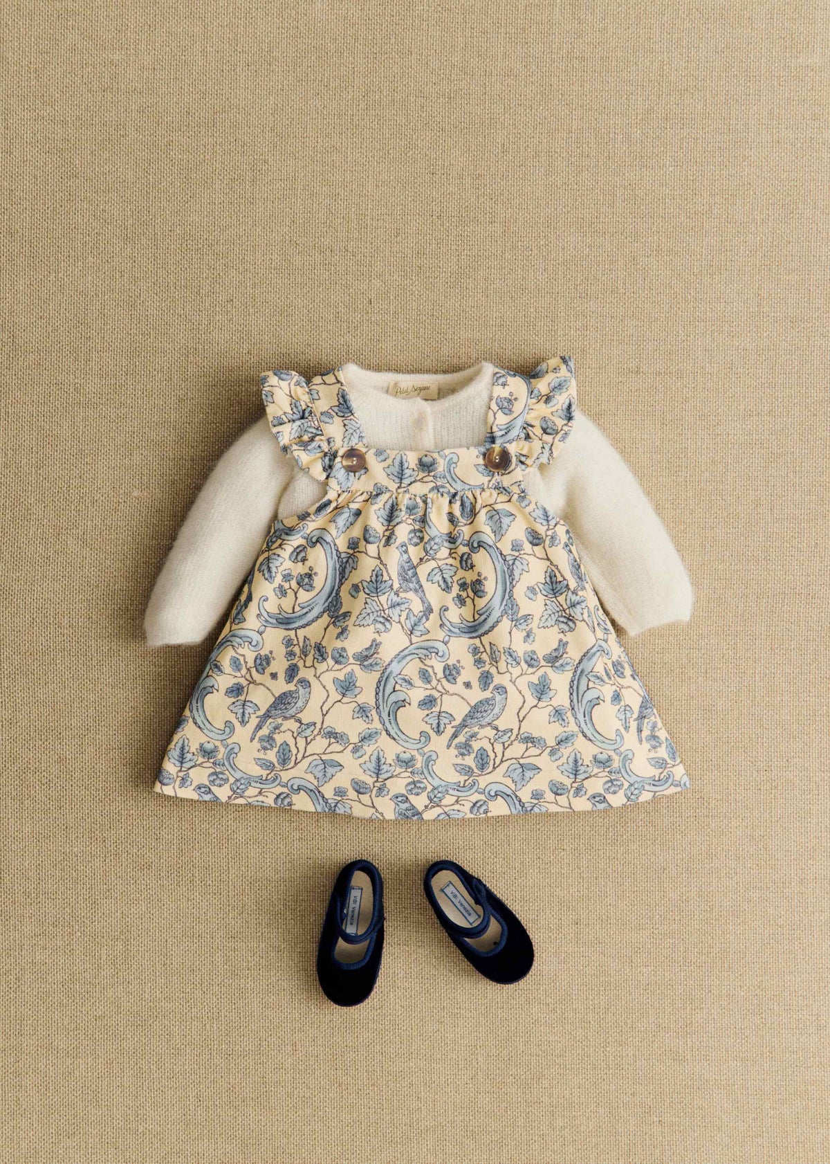 Robe Lucy - Petit Sézane x Antoinette Poisson - Imprimé Oiseaux Bleus
