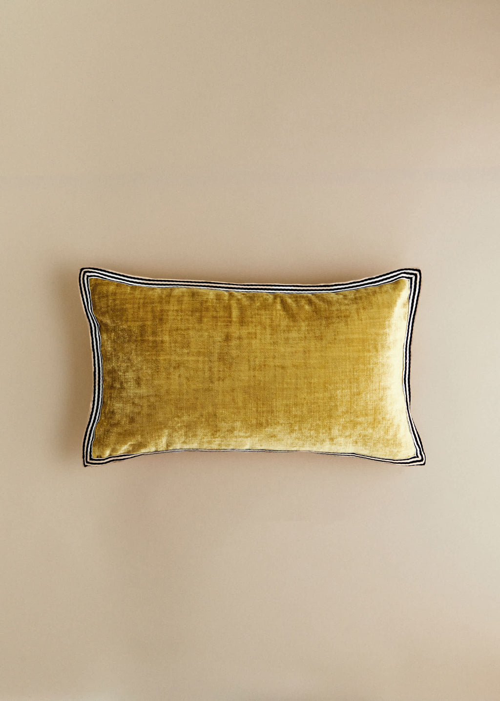 Coussin Velours Texturé - Petit modèle - Miel