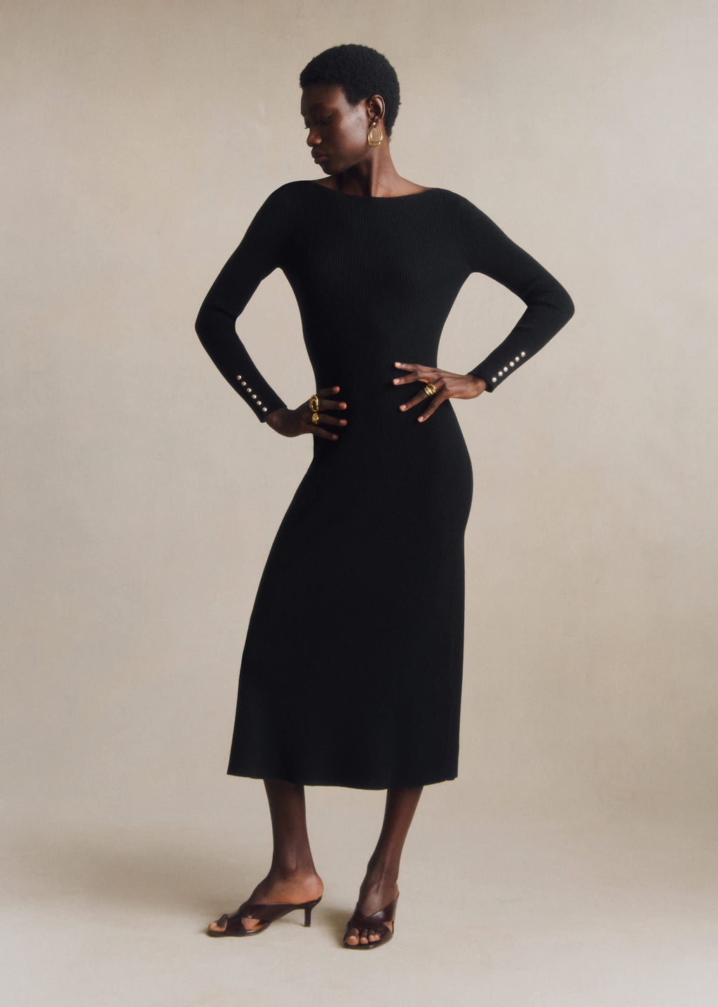 Robe Vivianne - Noir Doré