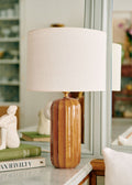 Lampe Traviata - Caramel - Abat-jour Dolce - Jute Écru