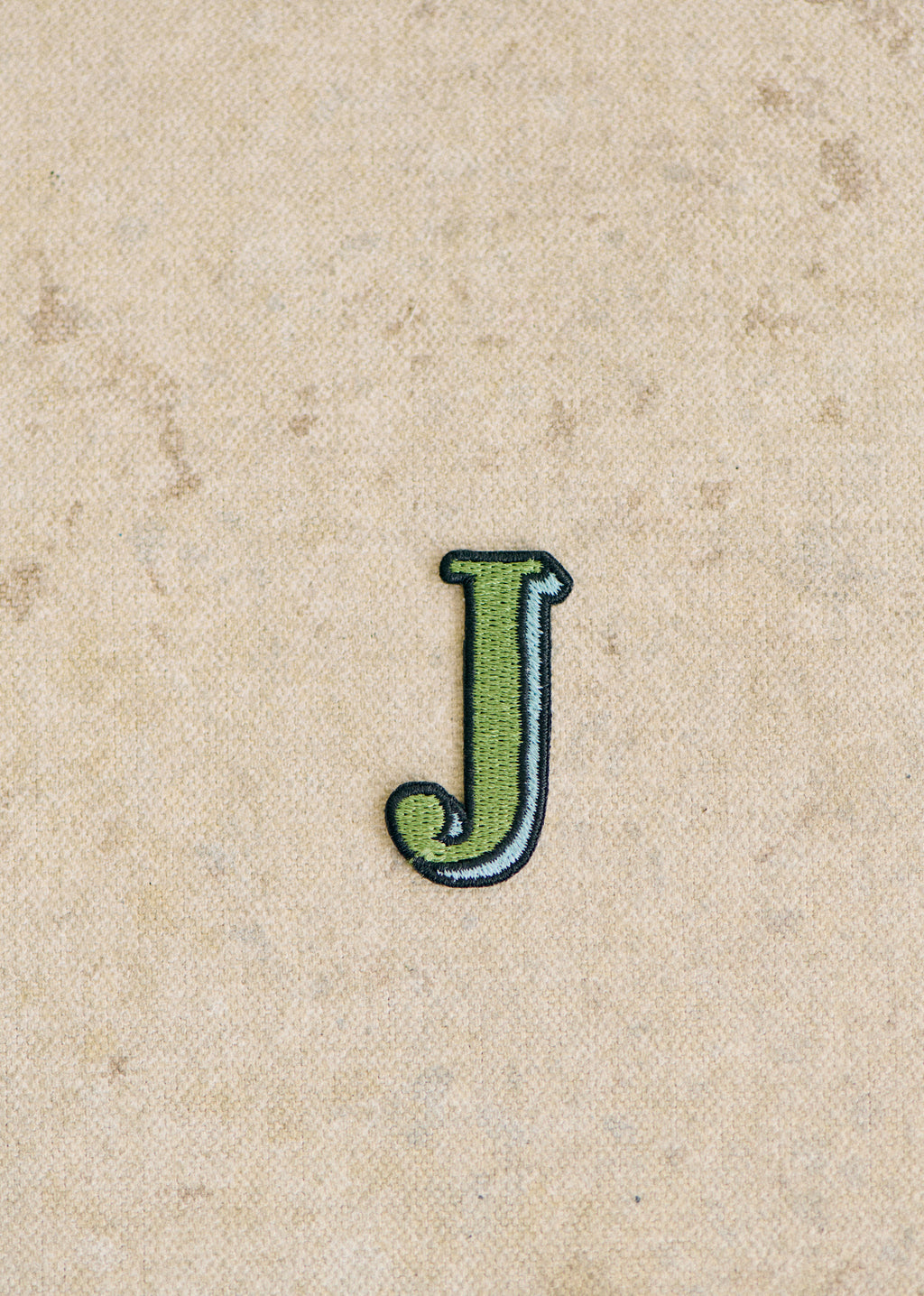 Ecusson vert / bleu - Lettre J - Vert