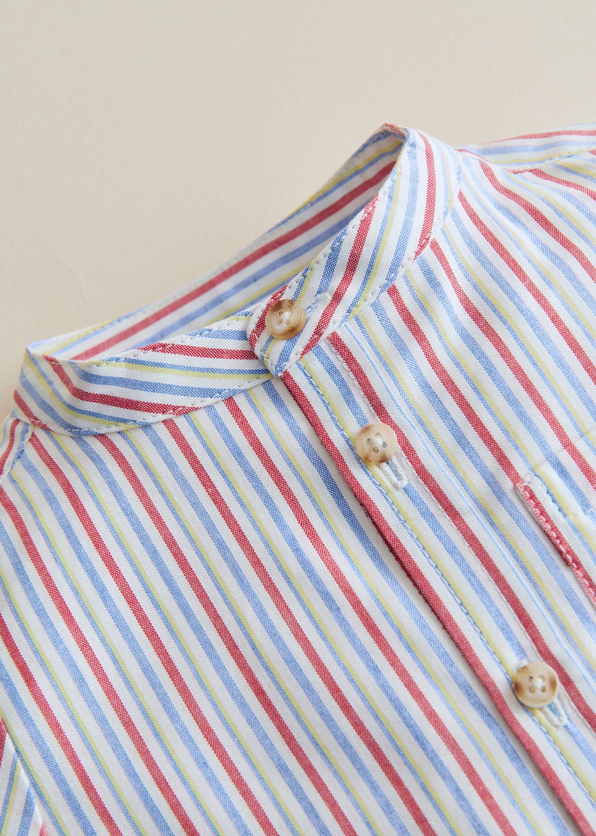 Chemise Benicio - Rayure Rouge Bleu Jaune