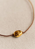 Bracelet Cléo - Chocolat - Lettre Y
