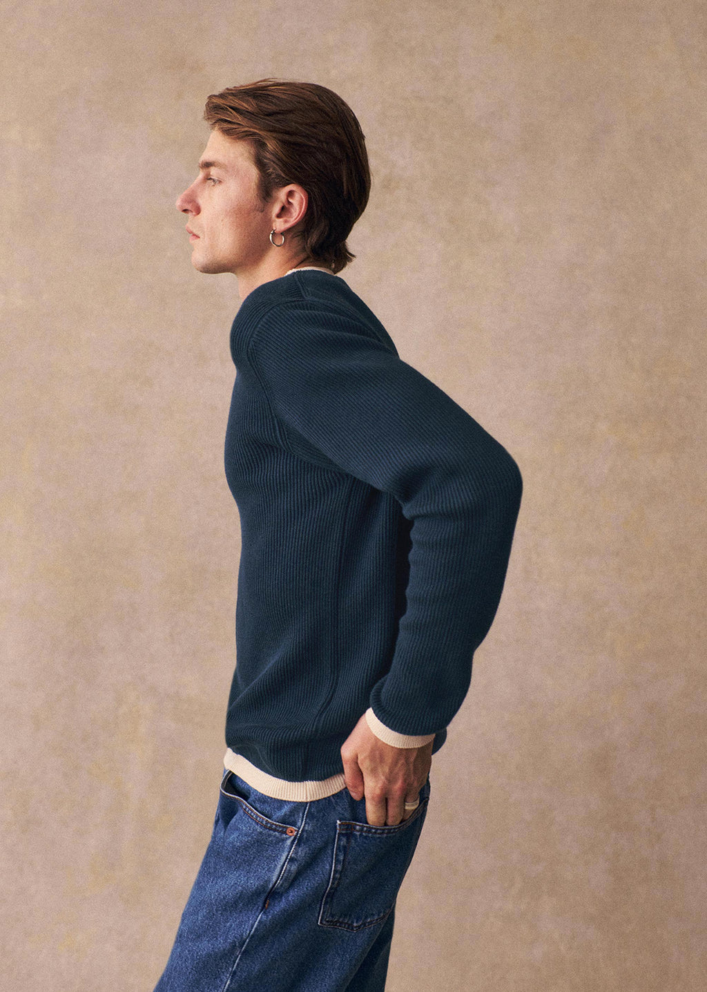 Pull Fenno - Bleu / Ecru