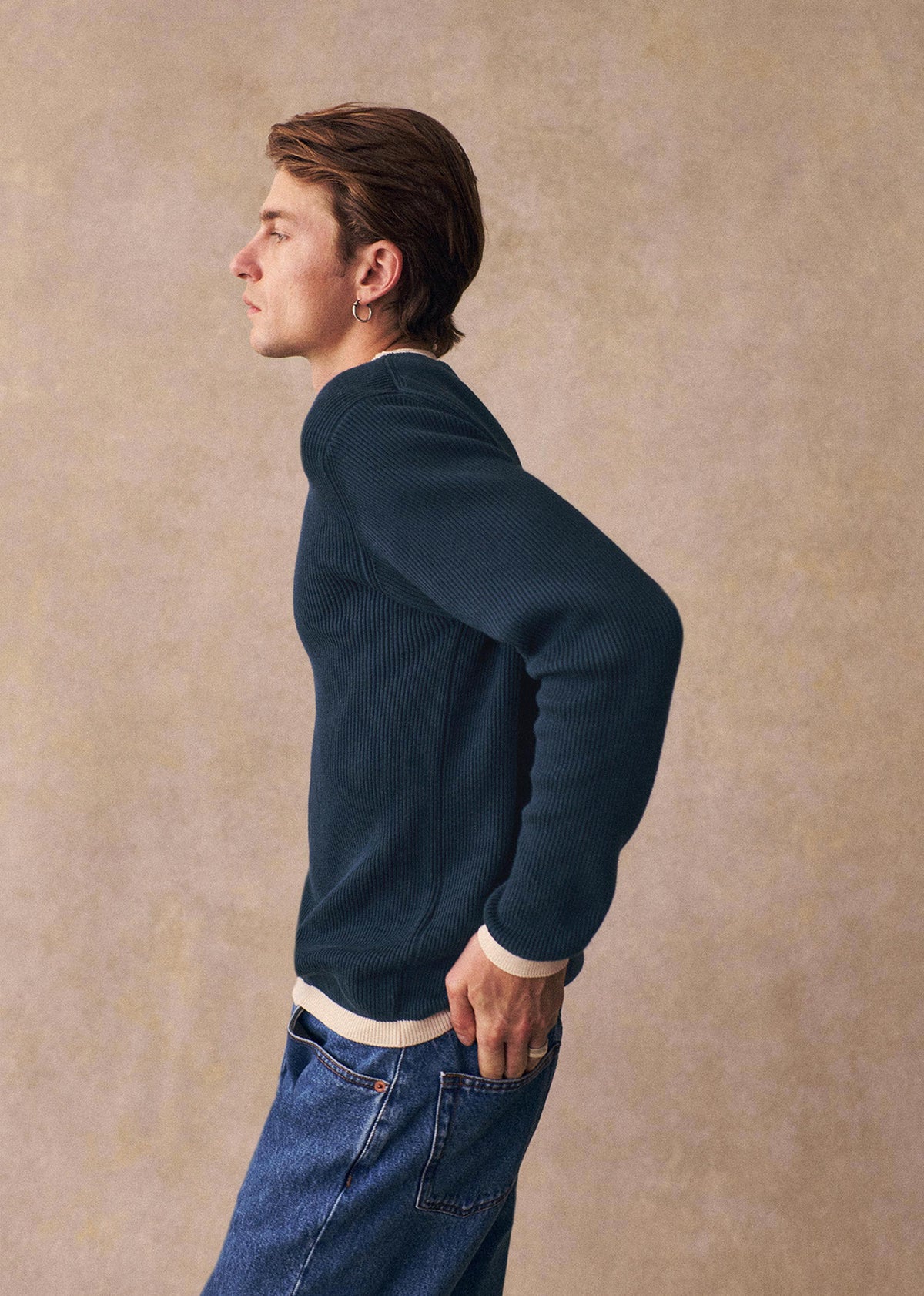 Pull Fenno - Bleu / Ecru