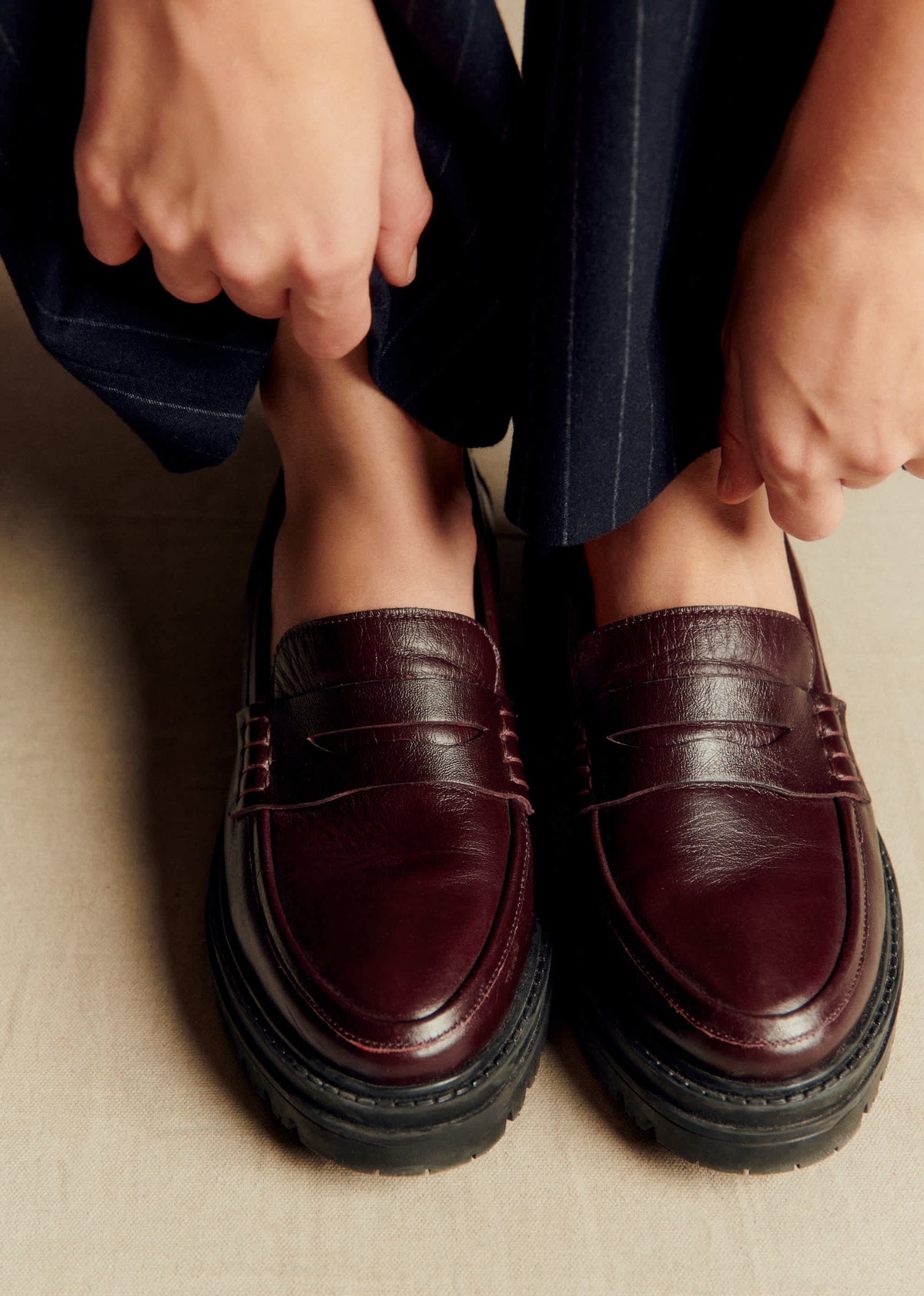 Mocassins Albane - Bordeaux Glacé