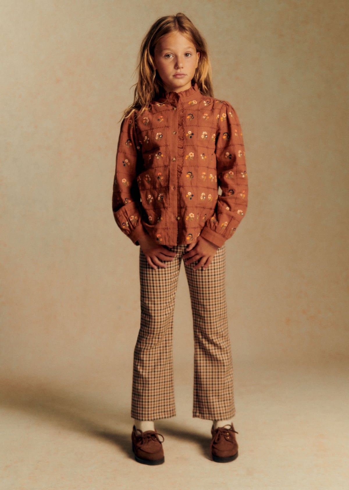 Chemise Chlo - Caramel / Broderie Herbier