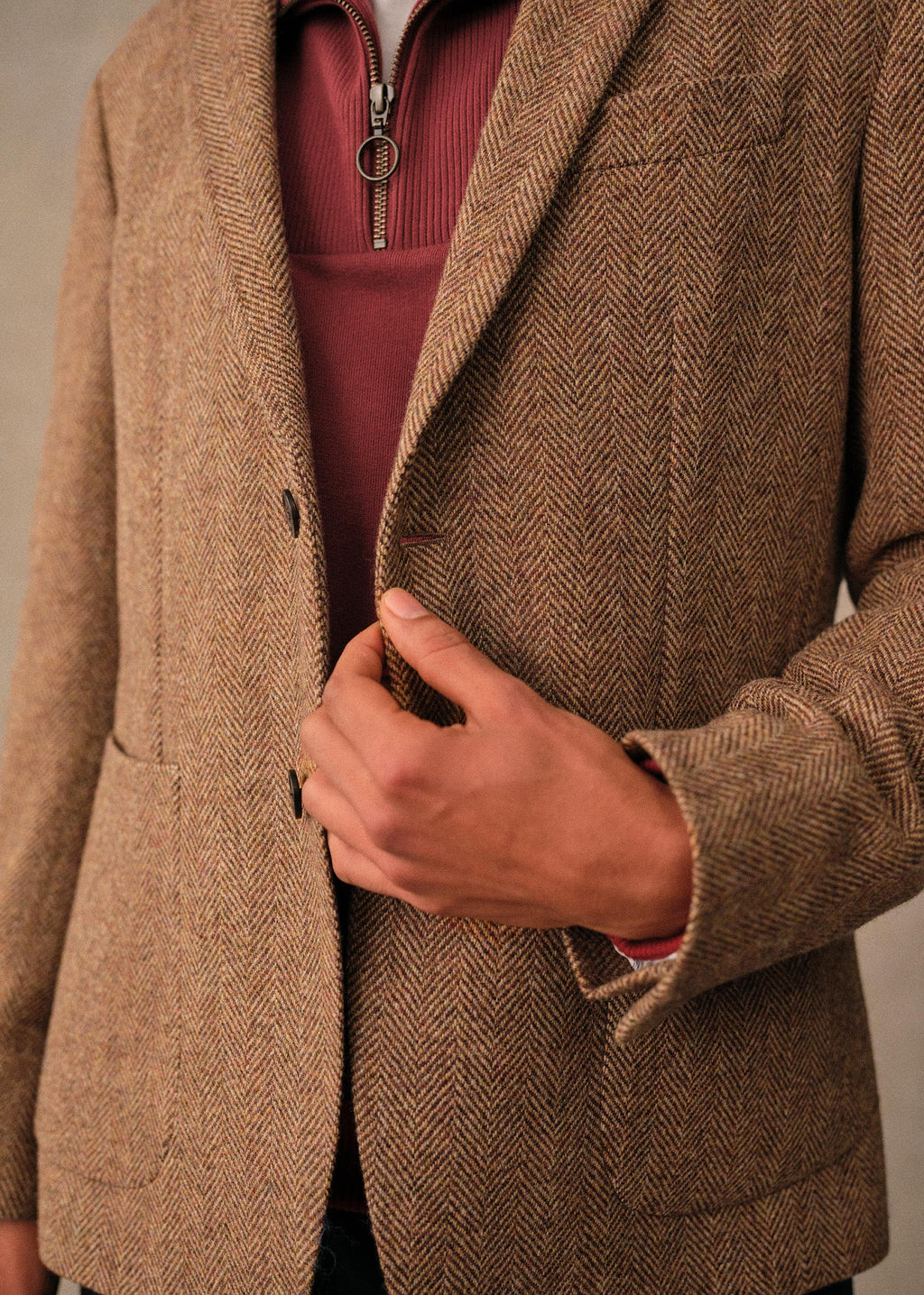 Veste Riddle - Chevrons Camel