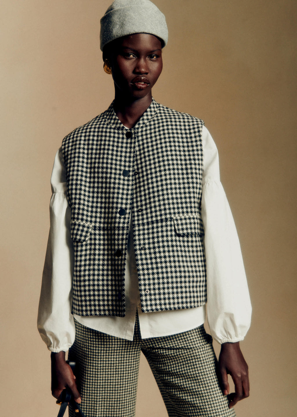 Veste Suzon - Pied de Poule Noir et Blanc